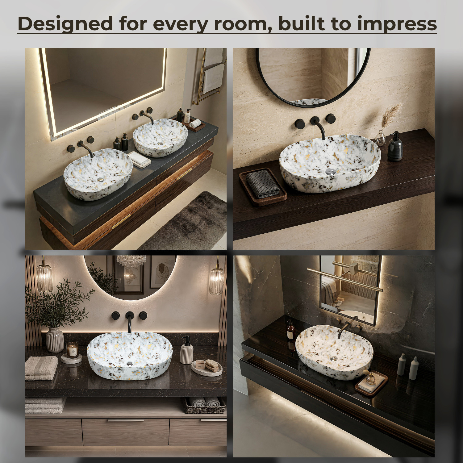Image of Plantex Wash Basin for Bathroom /Tabletop Washbasin Ceramic Washbasin for Bathroom /Bathroom Basin /Tabletop Wash Basin for Home /Hotel Counter Top