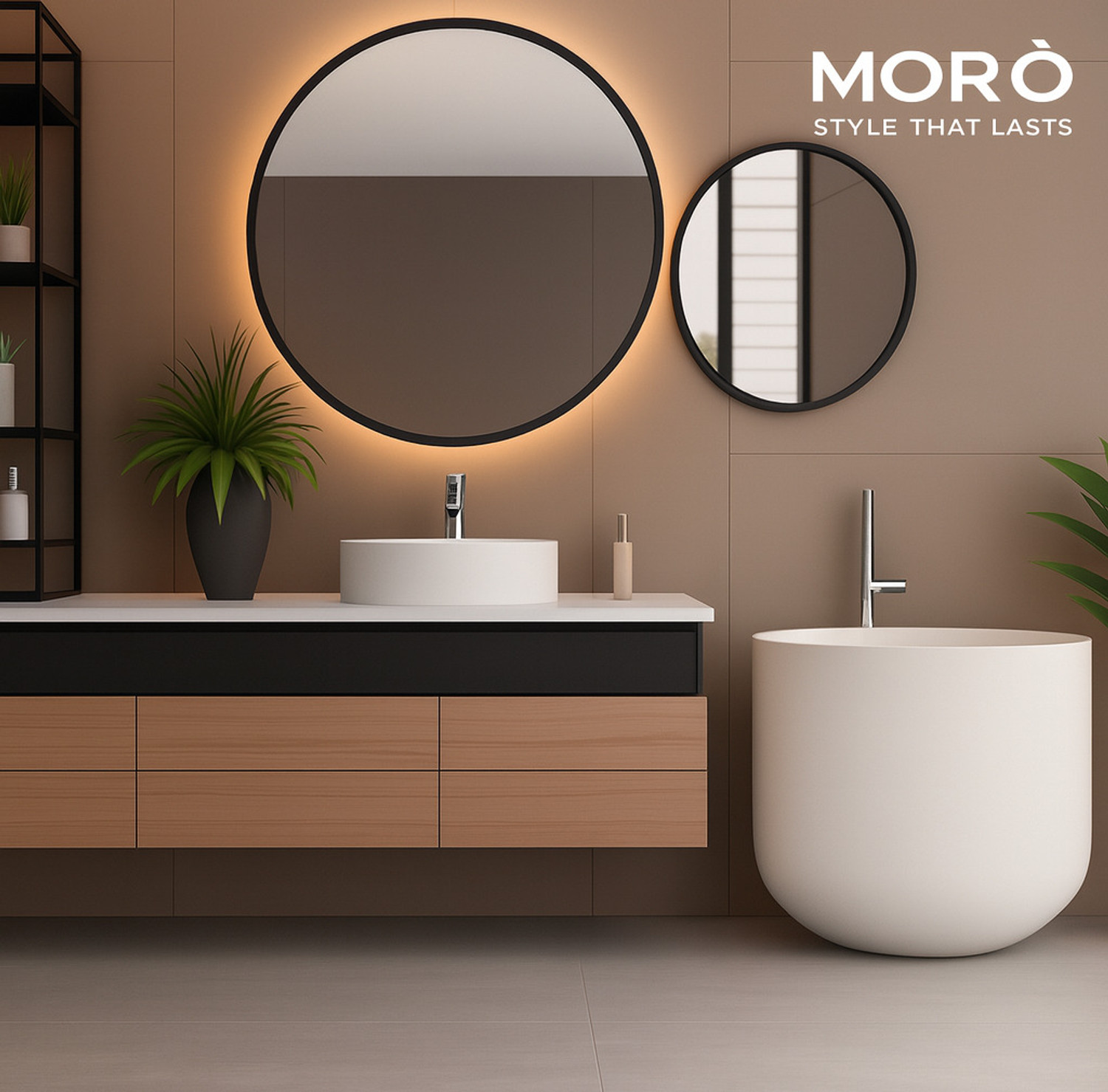 Image of Moro Flinch Italian Collection Element Western Commode for Bathroom with Inbuilt Jet | Made of Ceramic | Soft Close | Dual Flush Water Saving | Western Commode