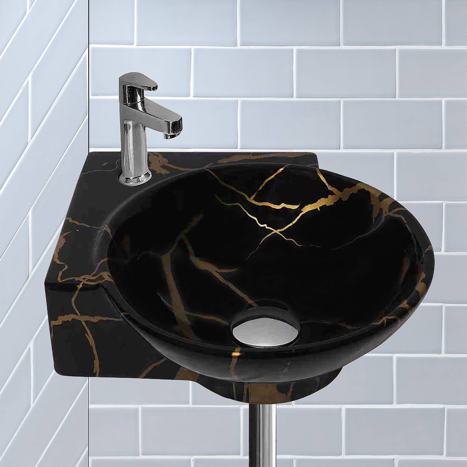 Glexero Premium Quality Asian Golden Colour Designer Corner