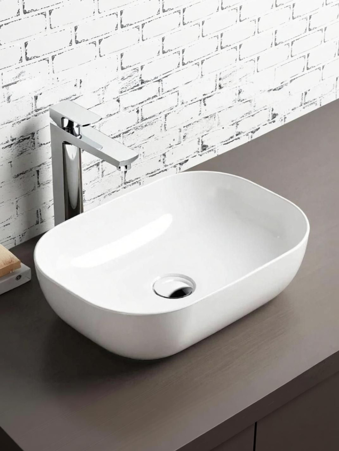 Image of Flipkart SmartBuy Premium Designer Ceramic Wash Basin (Size18*13*5inch) Table Top Basin