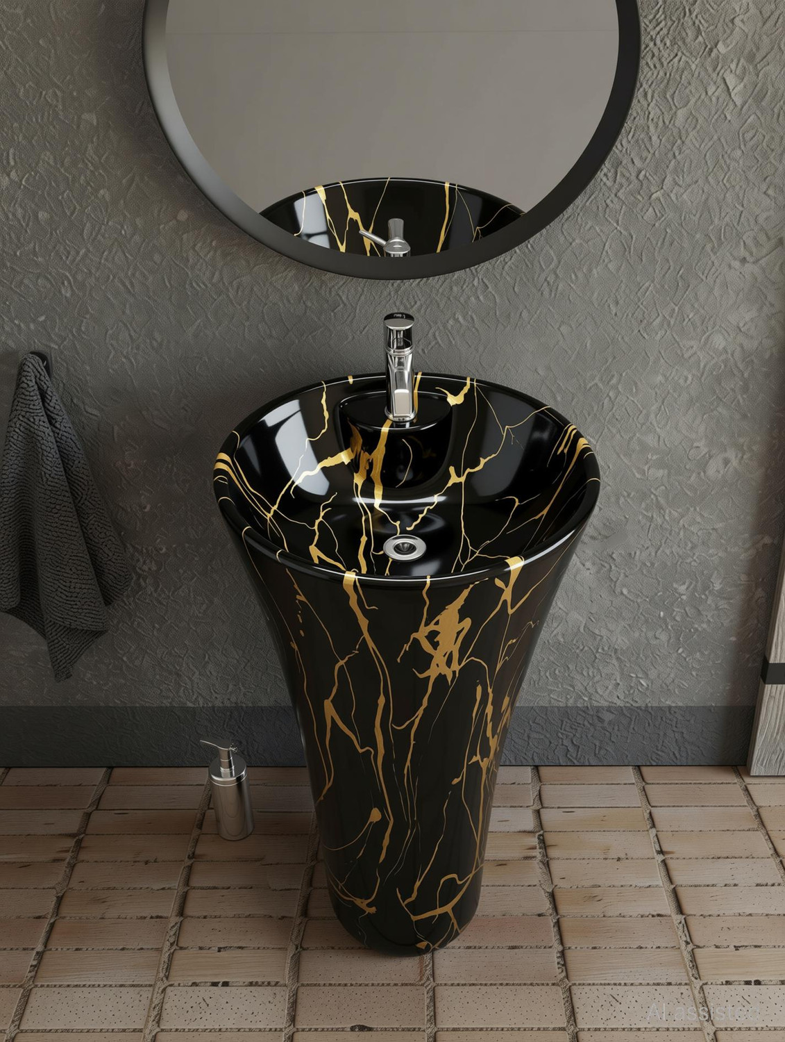 Image of DELTA Premium Designer Ceramic Wash Basin Pedestal Wash Basin(53) Pedestal Basin