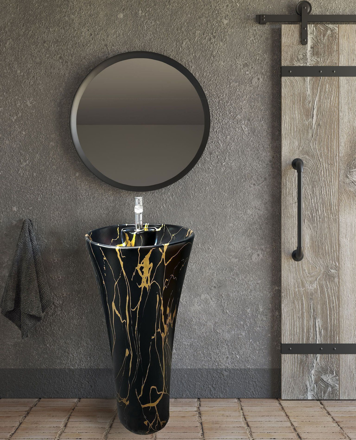 Image of DELTA Premium Designer Ceramic Wash Basin Pedestal Wash Basin(53) Pedestal Basin