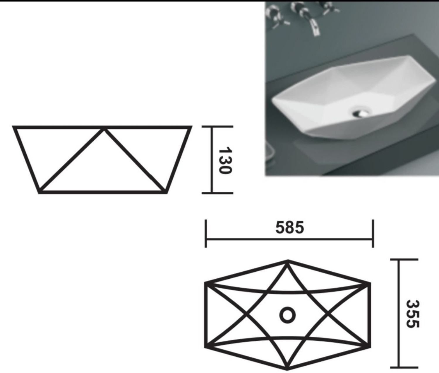 Image of clayplus Ceramic Wash Basin PREMIUM GRADE CERAMIC TABLE TOP WASH BASIN ( 23 * 14 ) Table Top Basin