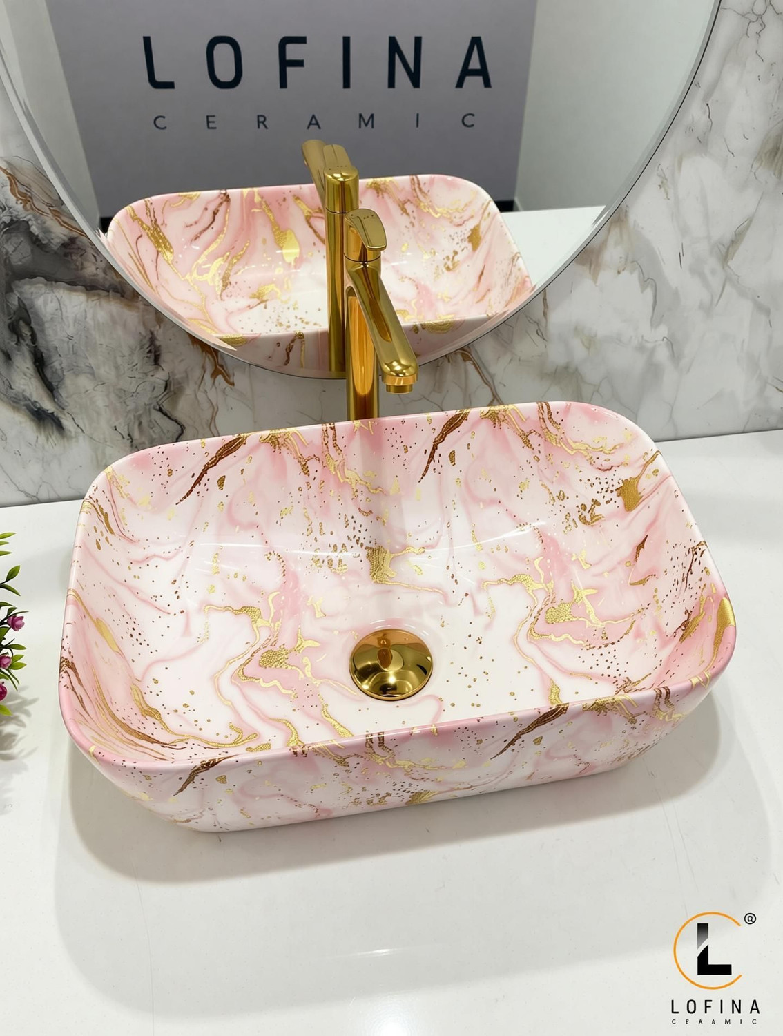 Image of Lofina Ceramic Premium Designer Table Top Counter Top Ceramic Wash Basin AI1025 premium designer ceramic wash basin Table Top Basin Table Top Basin