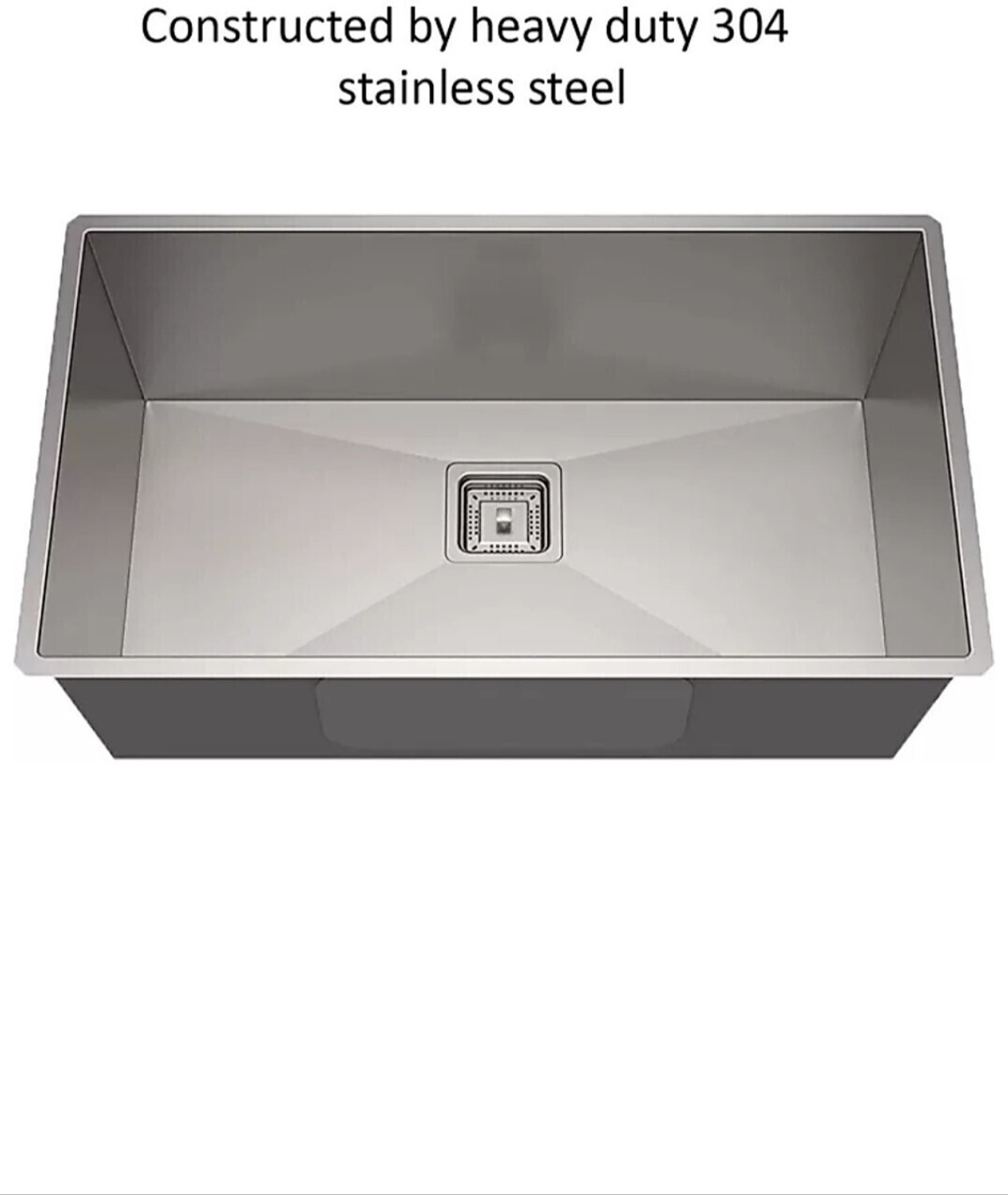 Image of Sophia SINGLE BOWL HANDMADE KITCHEN SINK HEAVY-DUTY WITH VINYL COATING 24 inchx18 inchx10 inch KITCHEN SINK HEAVY-DUTY WITH VINYL COATING PREMIUM CHROME MATT FINISH 24 inchx18 inchx10 inch Vessel Sink Vessel Sink