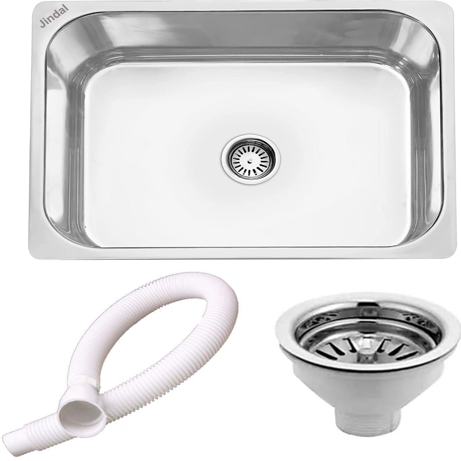 Image of Jindal steel Premium Quality Kitchen Sink Jindal Kitchen Sink Series 24x18x9 - 304 Grade 10 year warranty Vessel Sink
