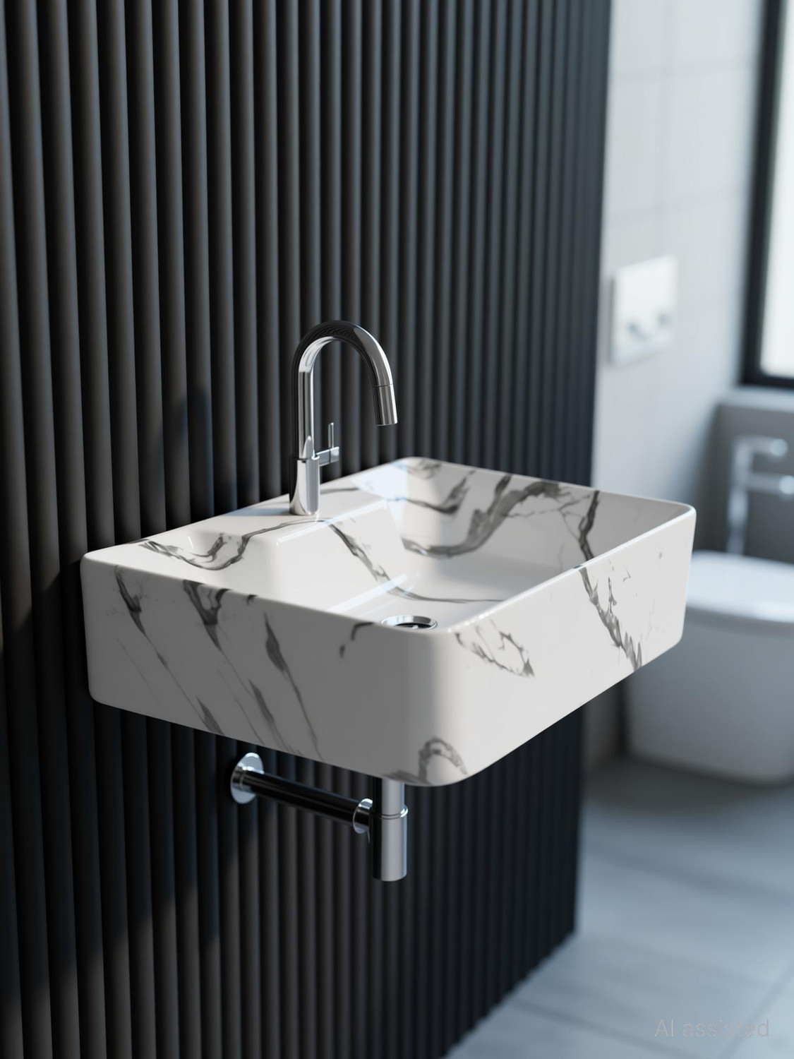 Image of NEKSTONE Wall Mount basin & tebal top basin Ceramic Wash Basin Glossy 712 (12x16x5 inch) Table Top Basin (multicolor)