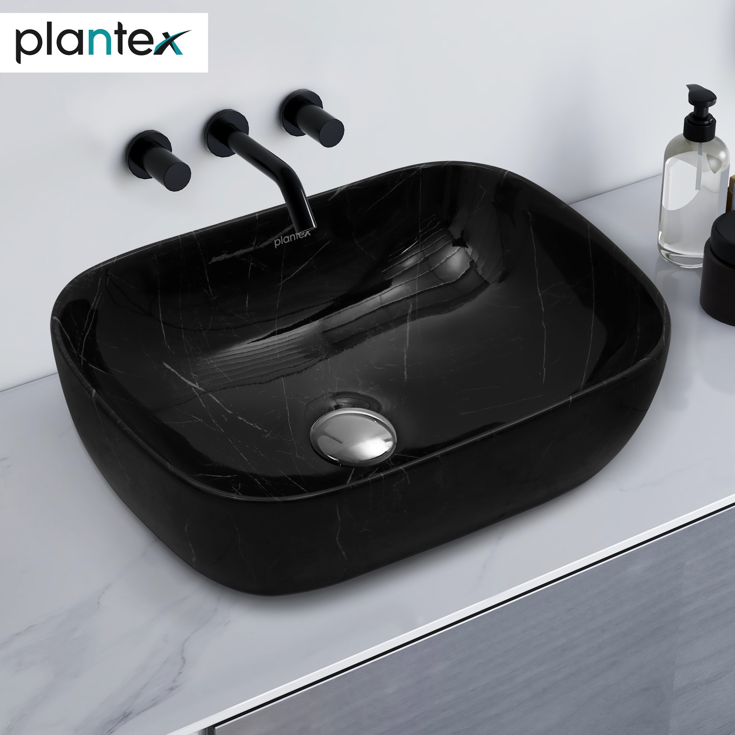 Image of Plantex Ceramic Wash Basin /Bathroom Basin Sink /Tabletop Wash basin For Home /Hotel /Office Counter Top