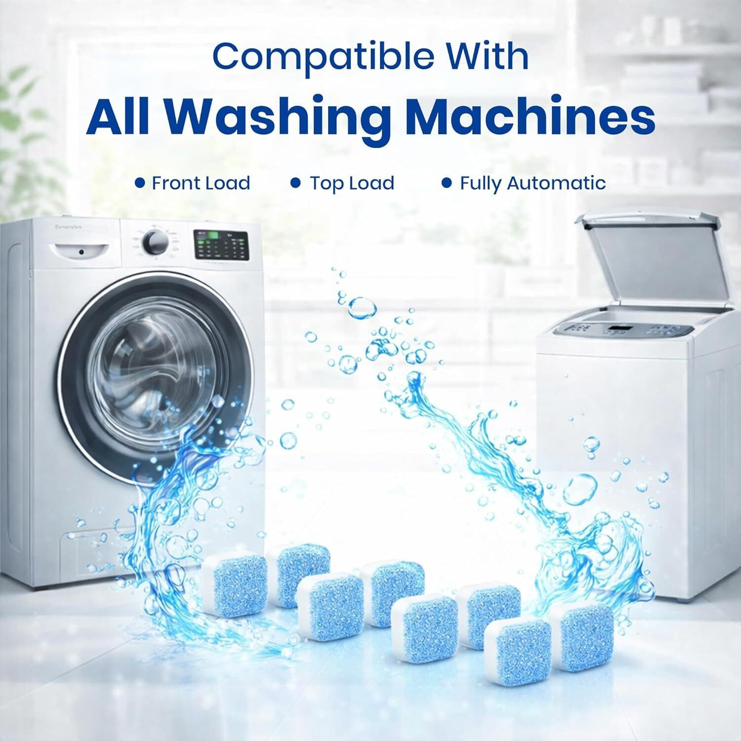 Image of Fivora Washing Machine Cleaner 50 Tablets, Deep Cleaning Tablets Dishwashing Detergent