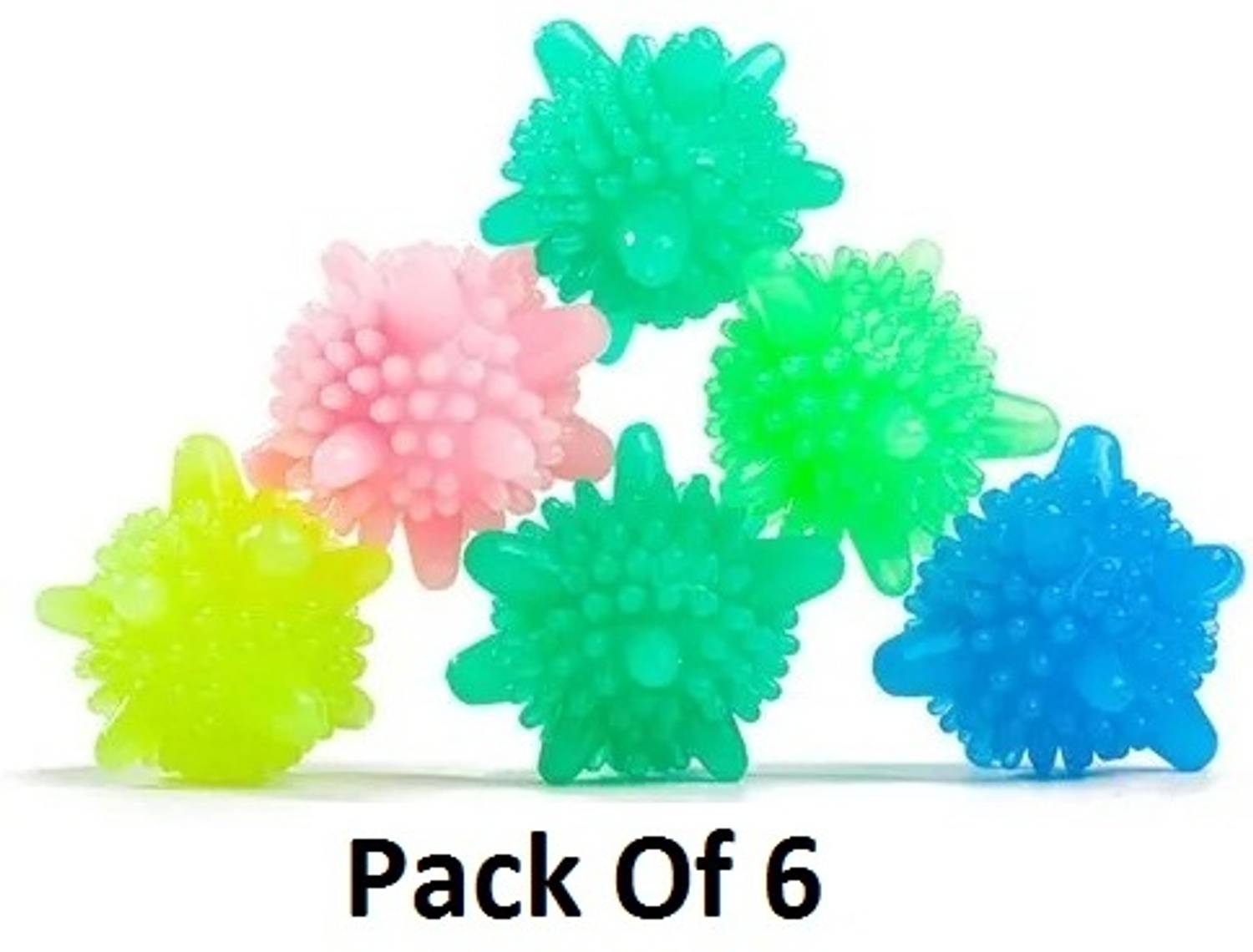 AirSoft 6 Pcs Silicone Washing Machine Winding Laundry Anti-tangle Reusable Balls Detergent Bar