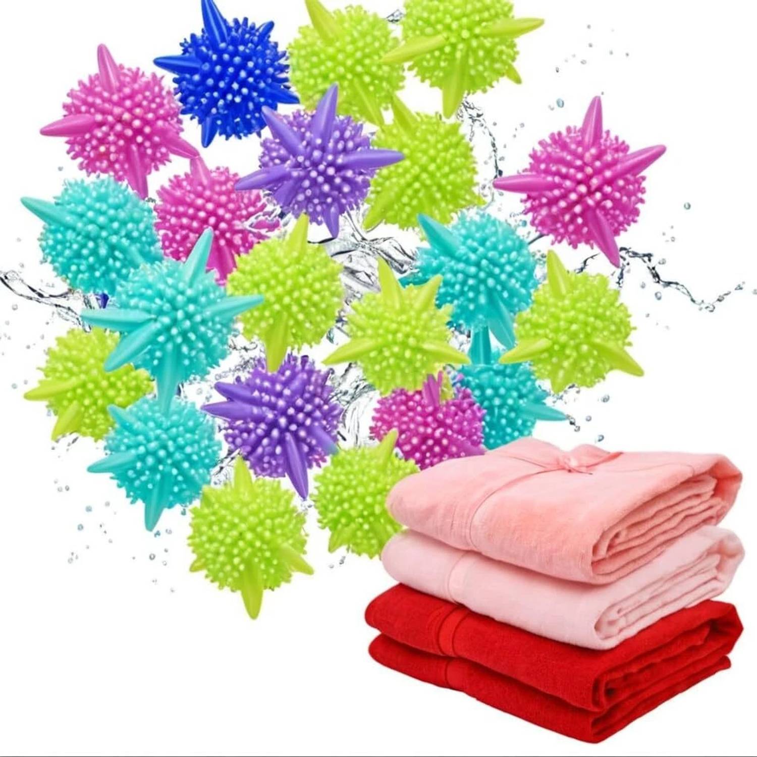 Acetap Washing Machine Laundry Ball Tangle-Free Reusable Laundry clean Dryer Ball 10pcs Detergent Bar