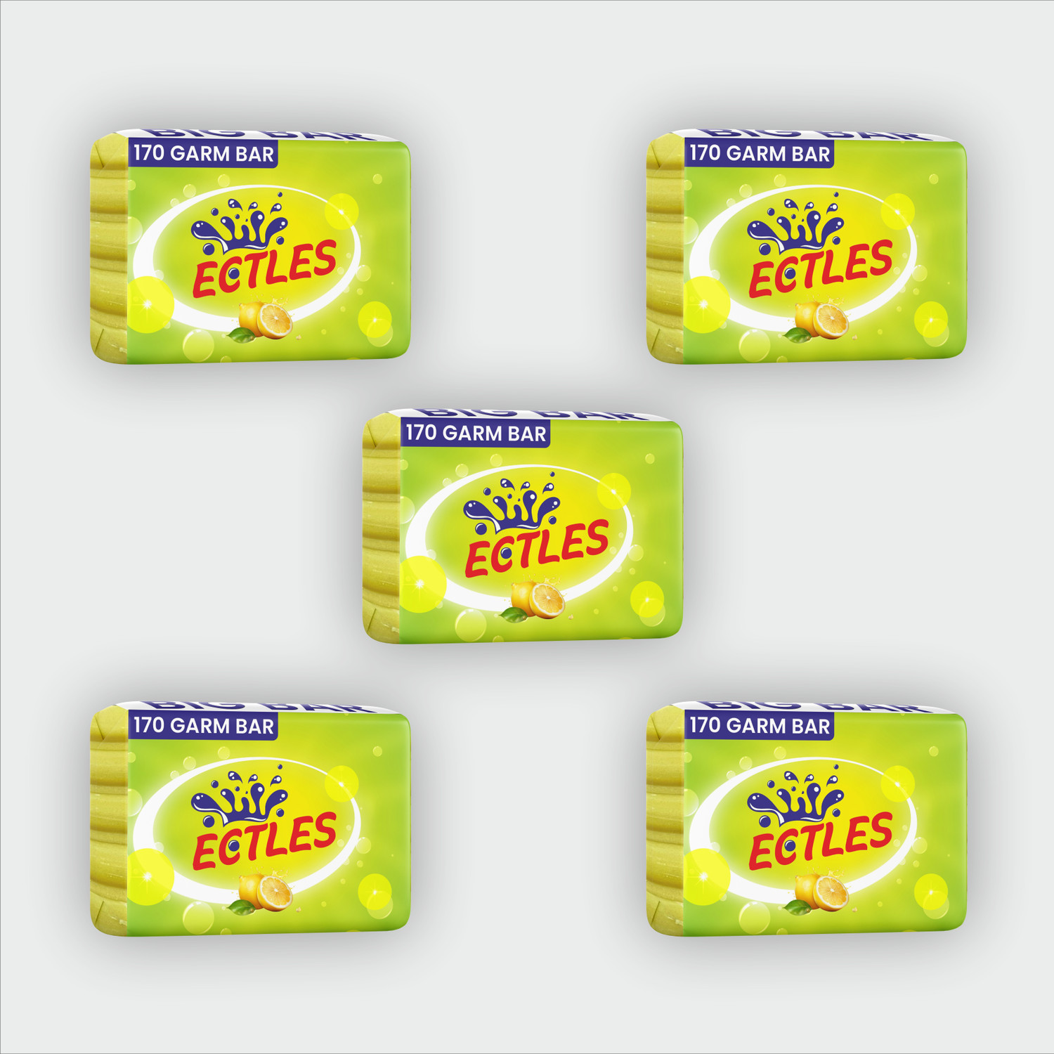 Image of ECTLES Detergent Bar ( 850 Gram ) 170*5 Detergent Bar