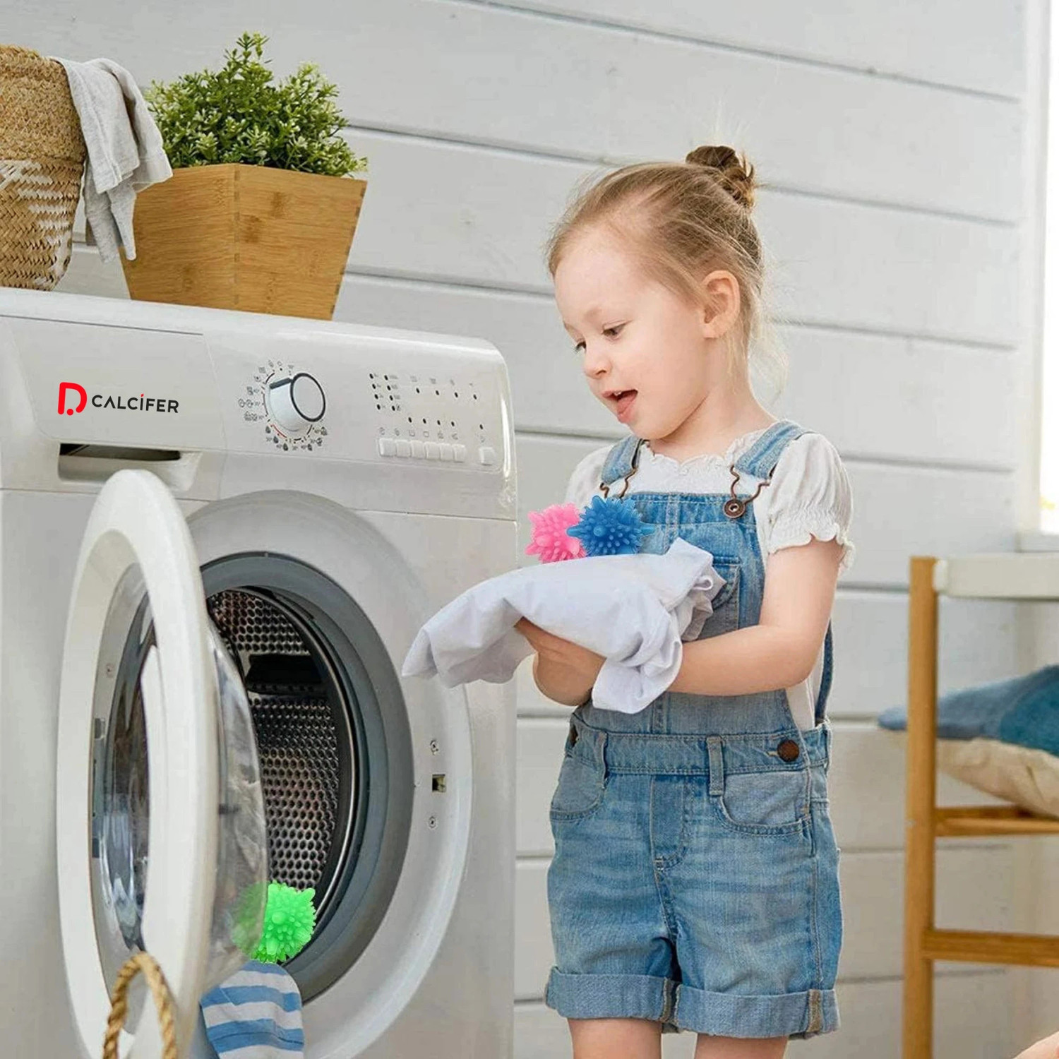 Image of Dcalcifer Washing Machine Laundry Ball Tangle-Free Reusable Laundry clean Dryer Ball 15pcs Detergent Bar