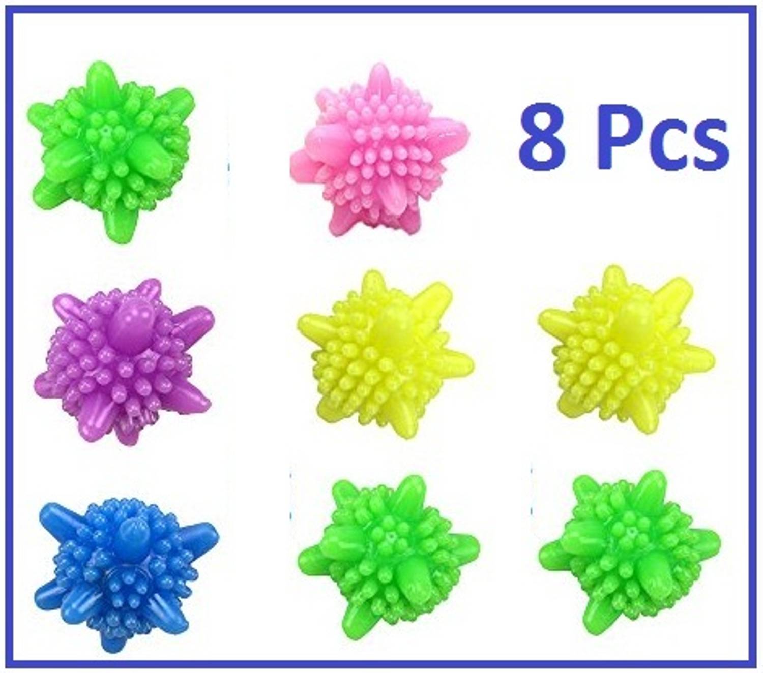 AirSoft 8 Silicone Washing Machine, Laundry Dryer Balls for Household Cleaning Detergent Bar