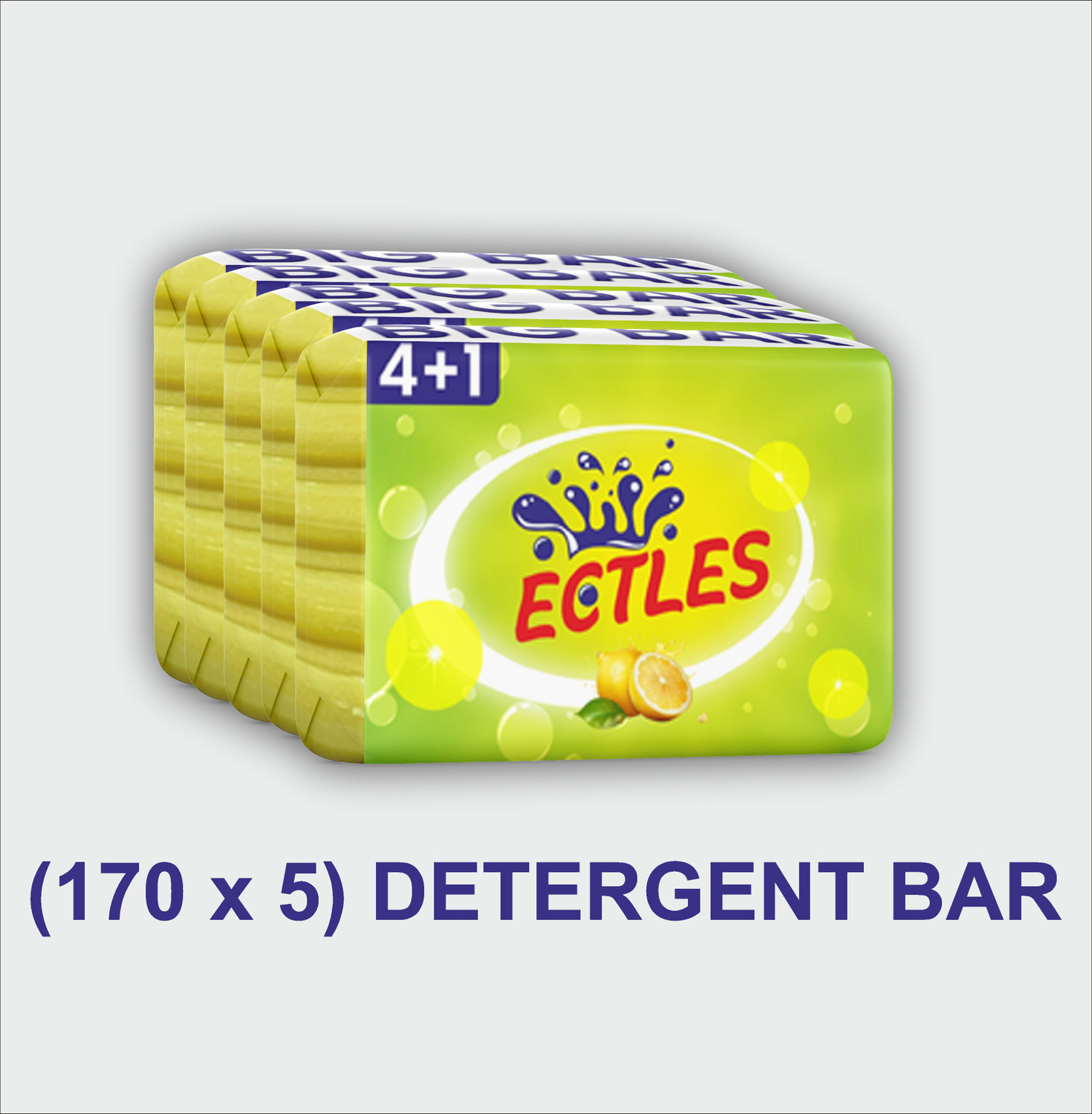 Image of ECTLES Detergent Bar ( 850 Gram ) 170*5 Detergent Bar