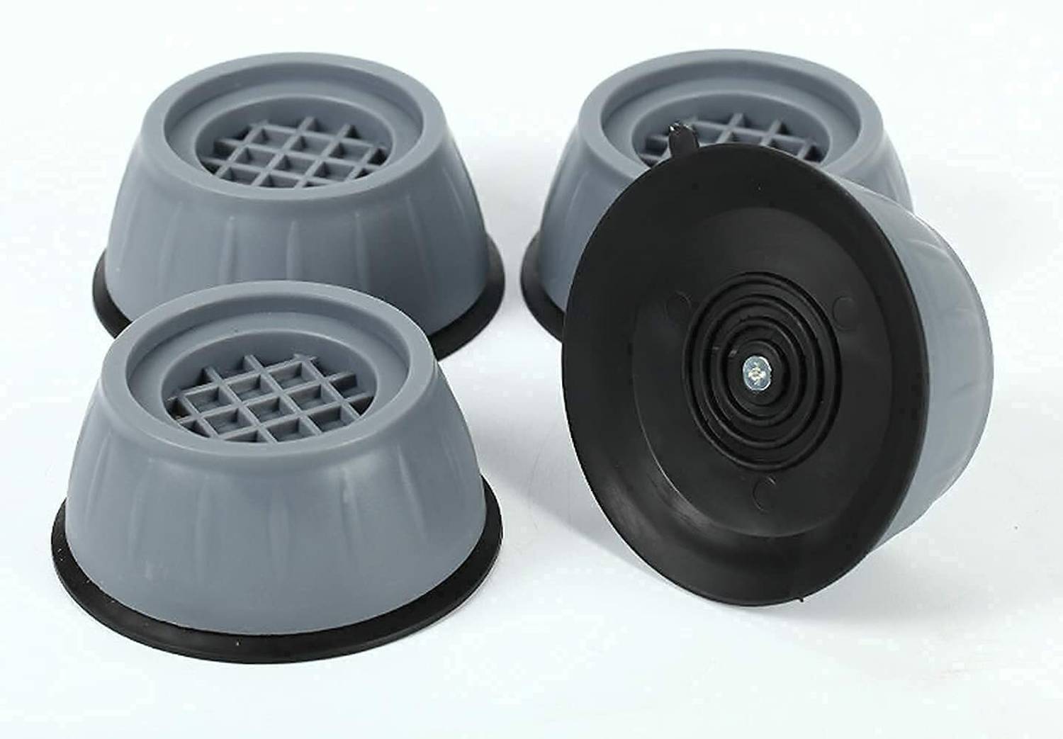 ARTH Anti Vibration Pads with Suction Cup Feet, Fridge-Washing Machine Leveling Feet Plastic Kitchen Trolley