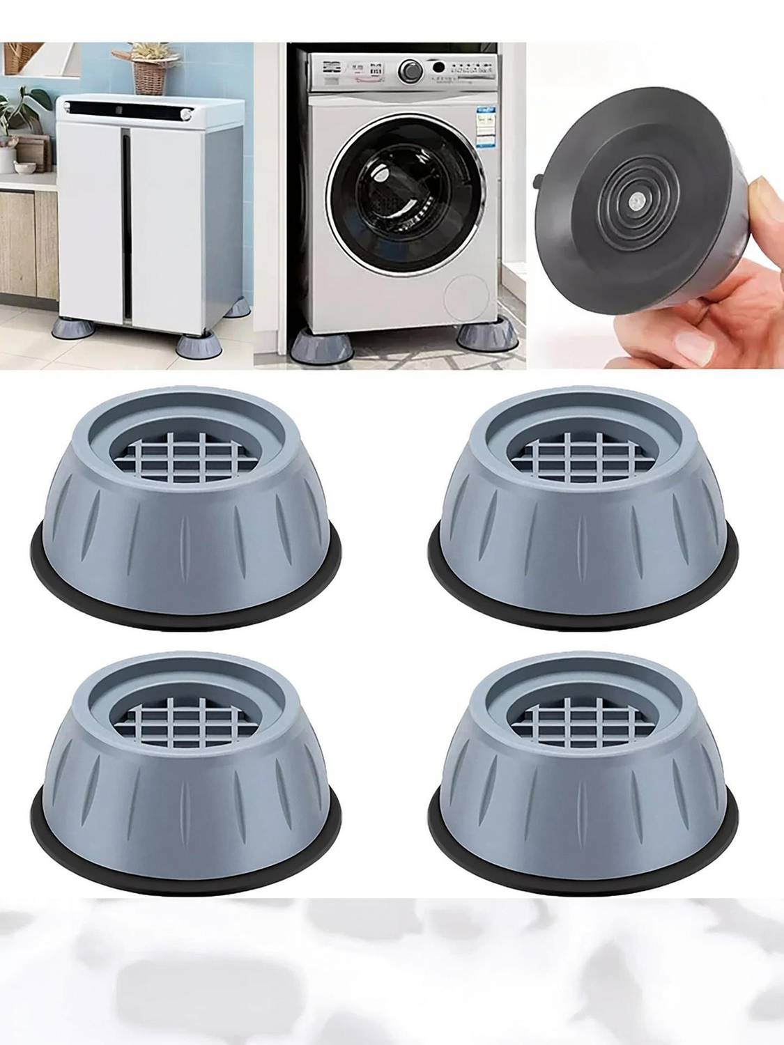 Bimex 4 Piece Set Washing Machne Anti Vibration Stand Washing Machine Door Seal