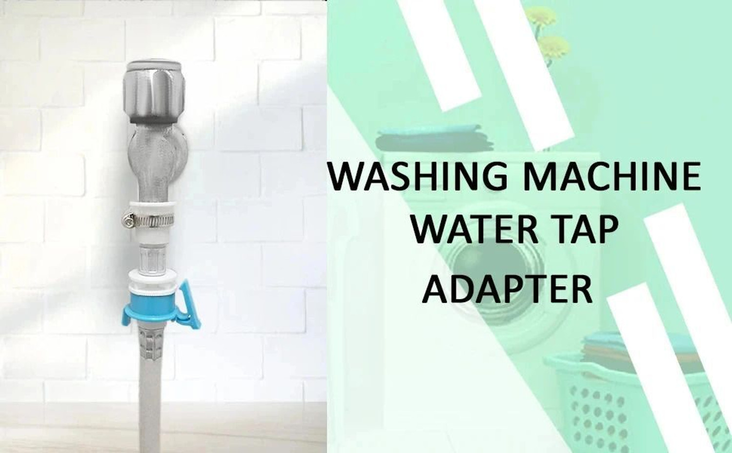 Image of Siana Faucet Water Tap Adapter Pipe Connector (Pack of 2) Washing Machine Inlet Hose