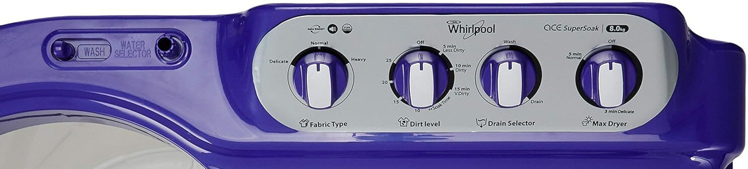 Image of Whirlpool 8 kg Semi Automatic Top Load Washing Machine Purple