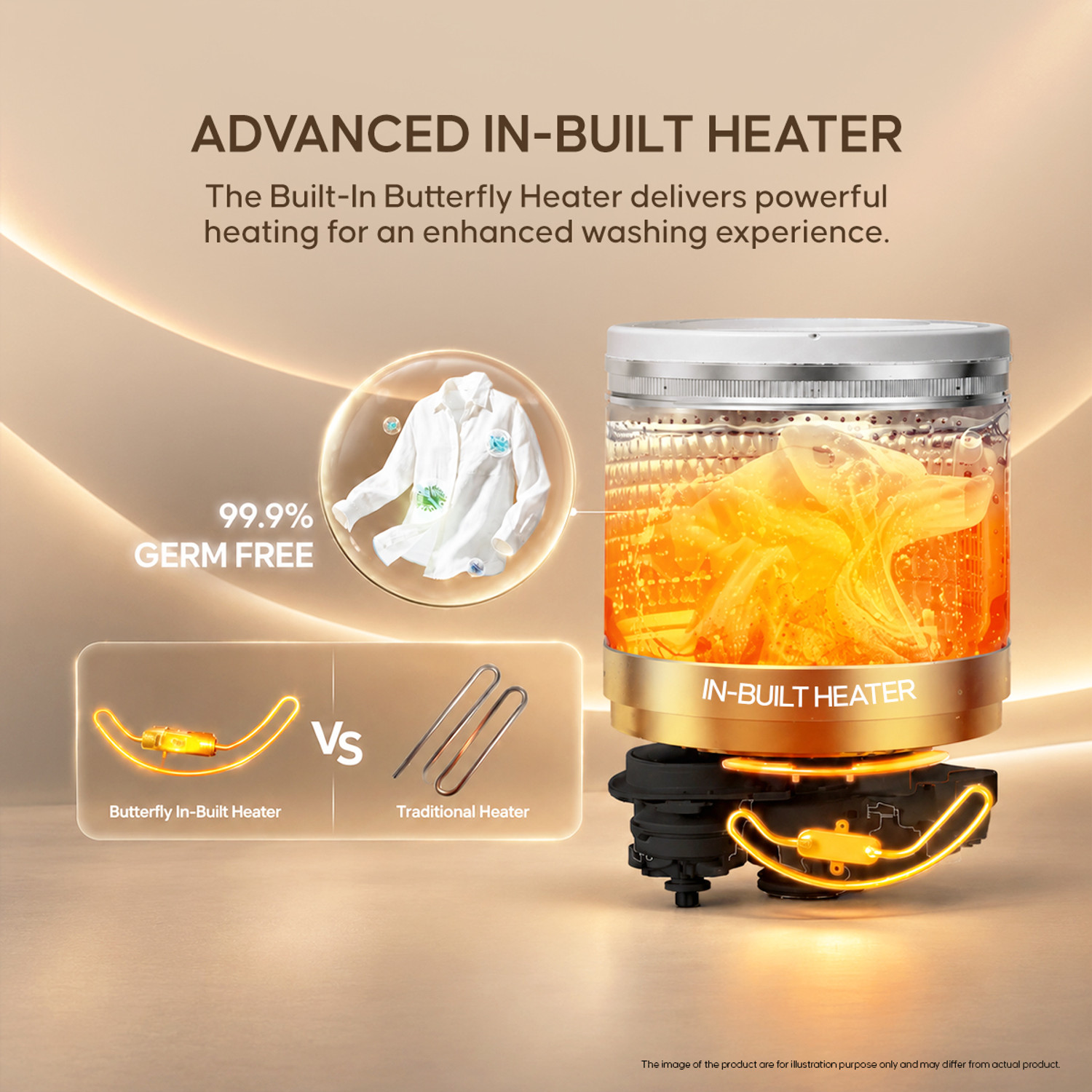 Image of Haier 9 kg Fully Automatic Top Load Washing Machine with In-built Heater Black