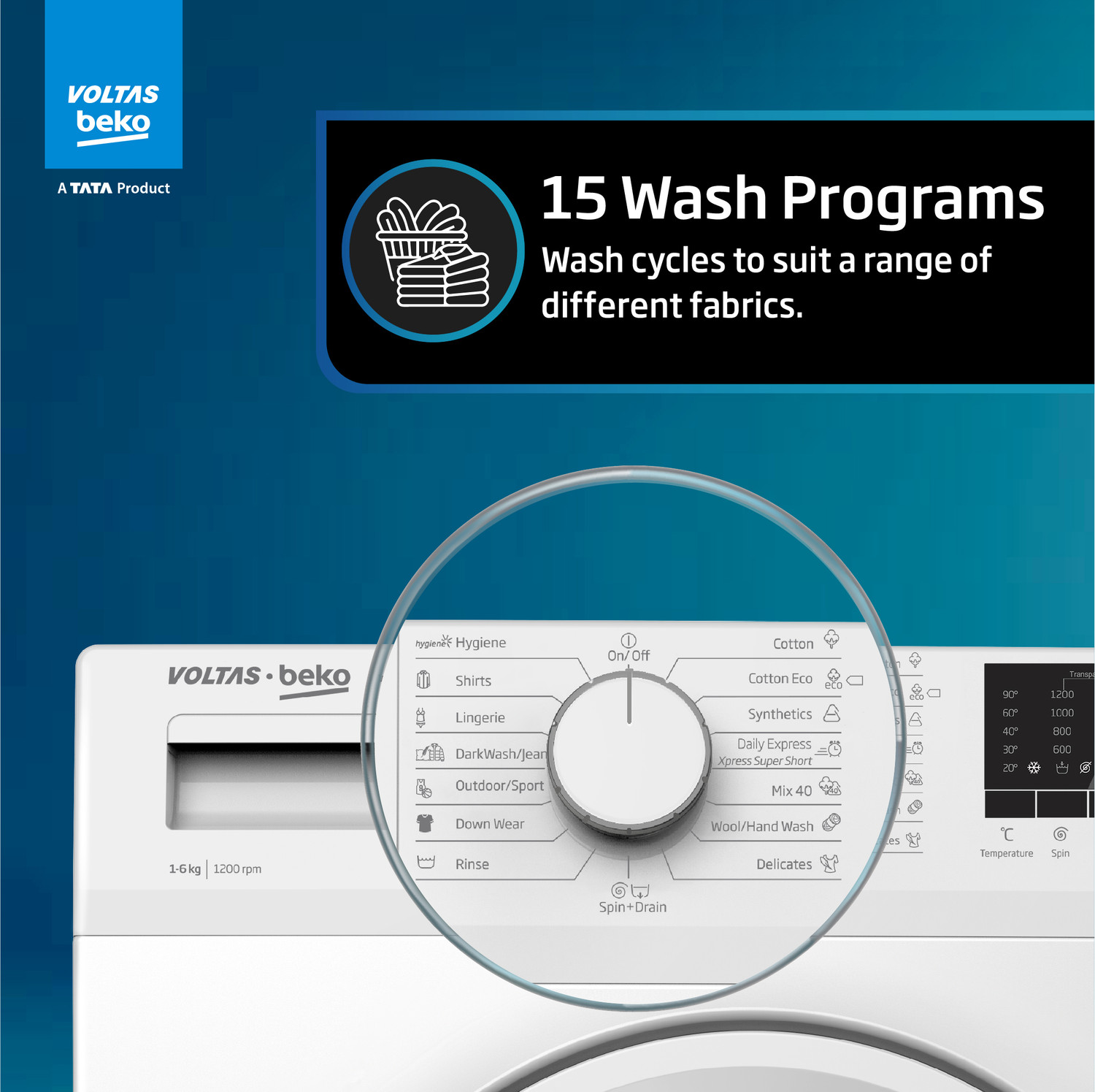 Image of Voltas Beko by A Tata Product 6.5 kg 5 Star Semi Automatic Top Load Washing Machine with In-built Heater White