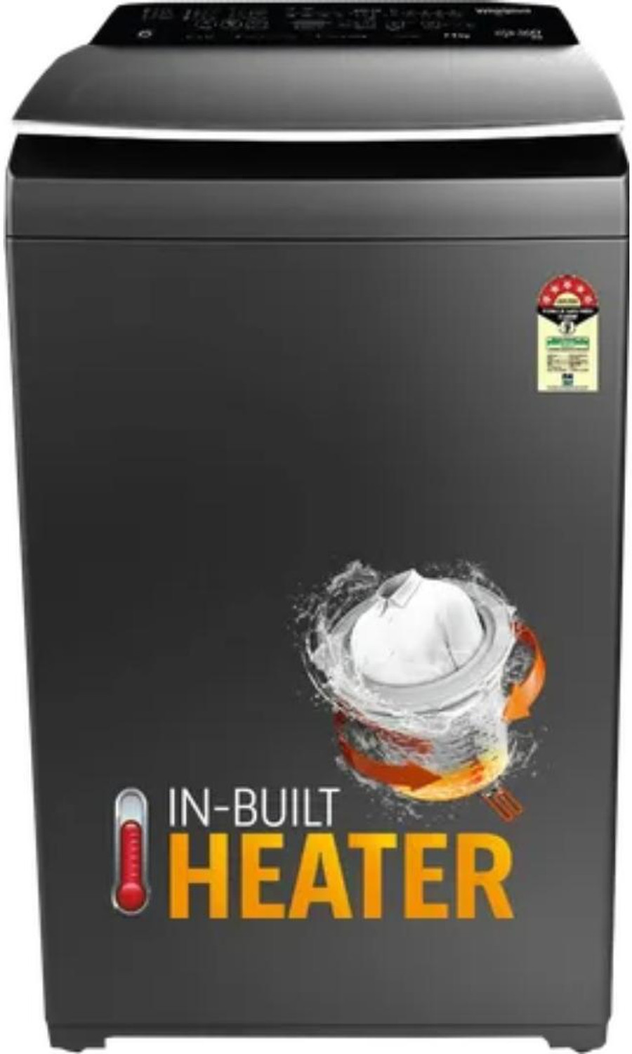 Image of Whirlpool 8 Kg Fully Automatic Top Load Washing Machine with In-built Heater Grey