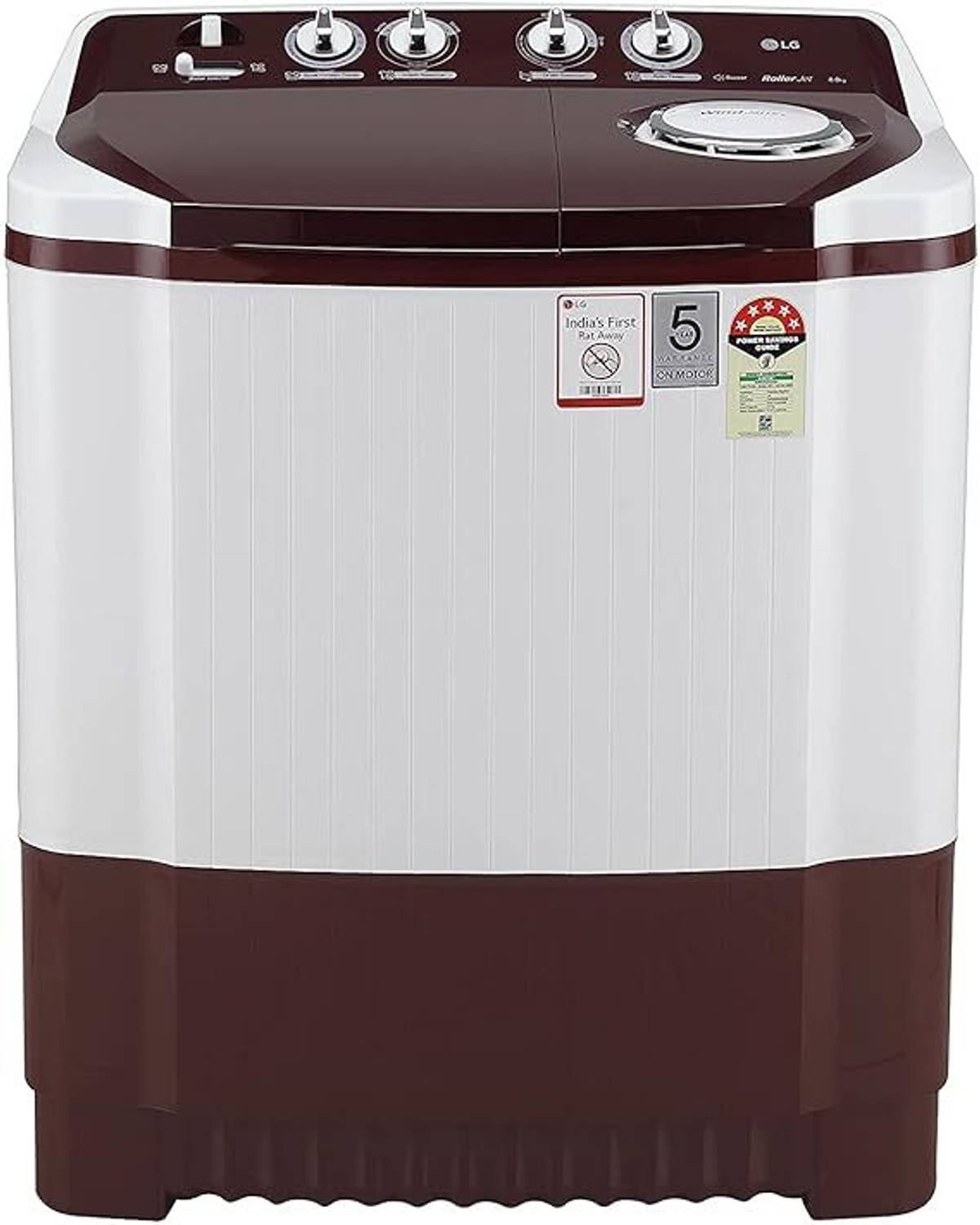 LG 8 kg Semi Automatic Top Load Maroon (P8035SRAZA)