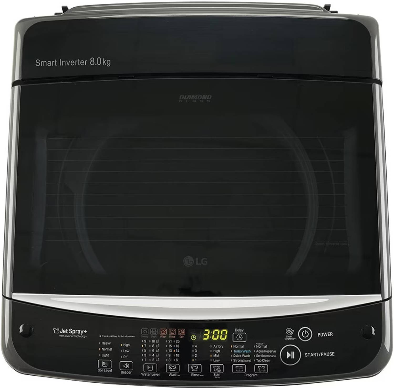 LG 8 kg Top Load Washing Machine Black - Image 4