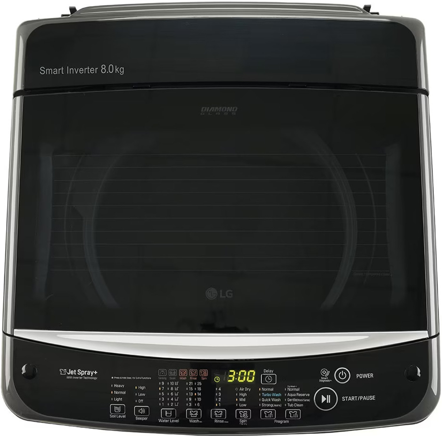 Image of LG 8 kg Fully Automatic Top Load Washing Machine Black