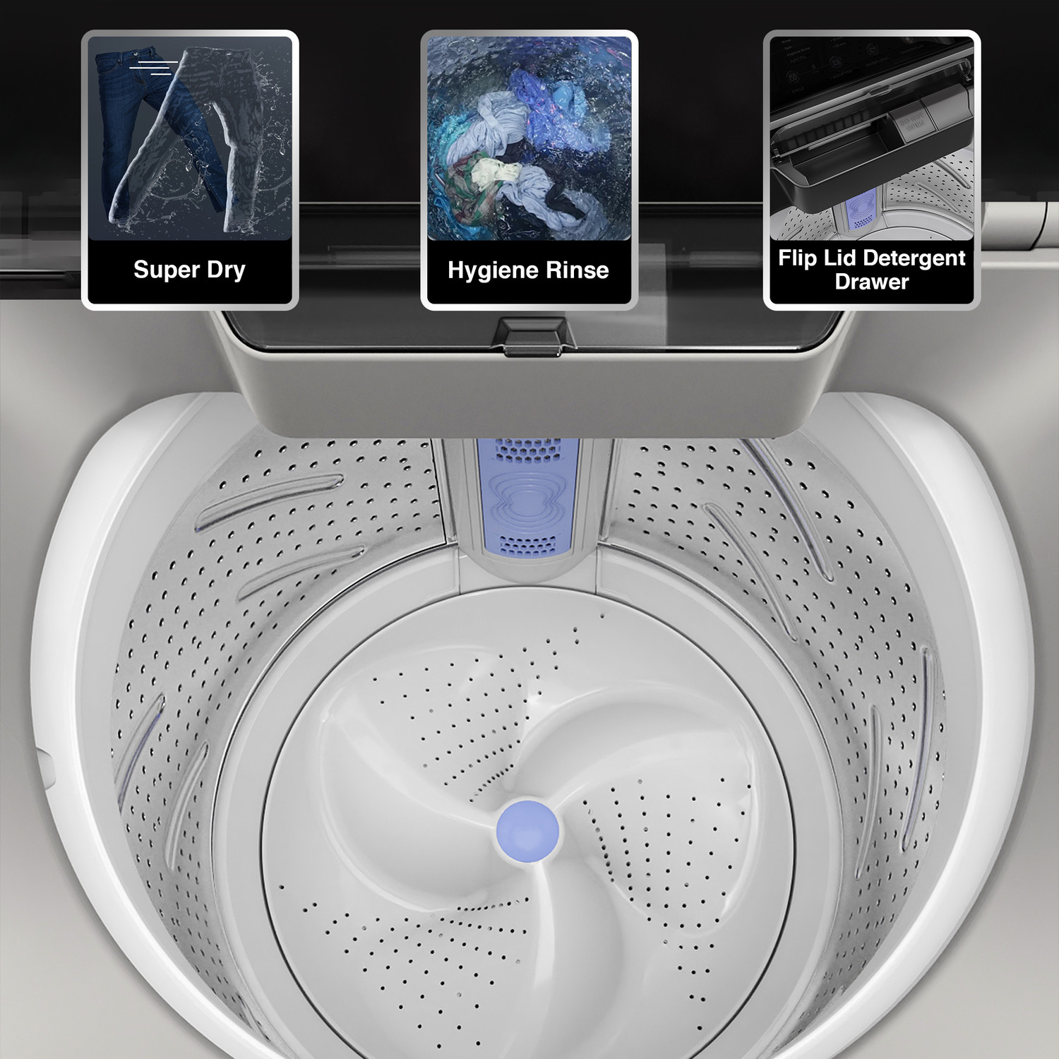 Image of Godrej 7 kg 5 Star With Flexi Wash Technology And Soft-Close Lid Washing Machine Fully Automatic Top Load Silver