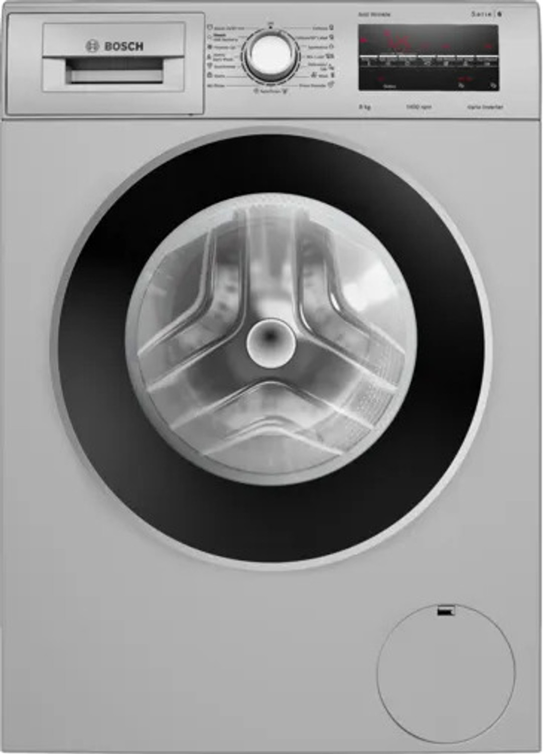 Image of BOSCH 8 kg Fully Automatic Front Load Washing Machine with In-built Heater Silver