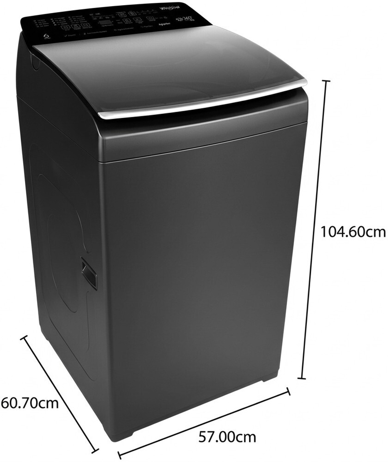 Image of Whirlpool 10 kg Fully Automatic Top Load Washing Machine with In-built Heater Grey
