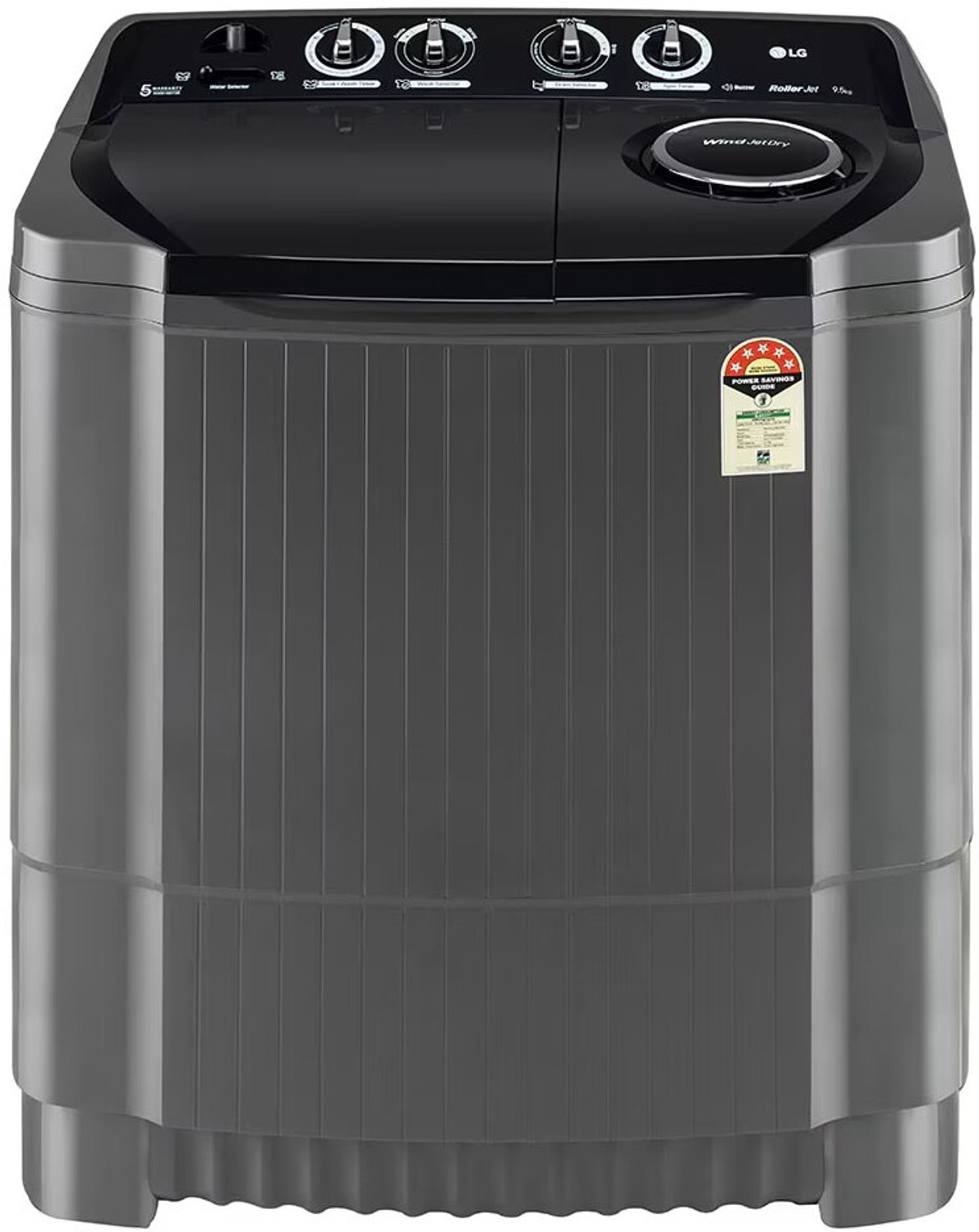 Image of LG 9.5 kg Semi Automatic Top Load Washing Machine Black