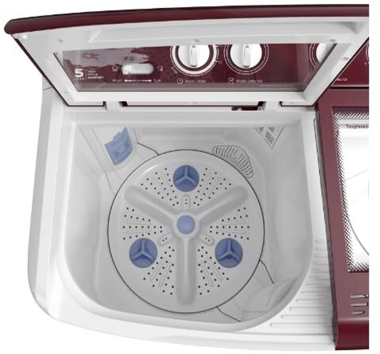 Image of Godrej 8.5 kg Semi Automatic Top Load Washing Machine Red