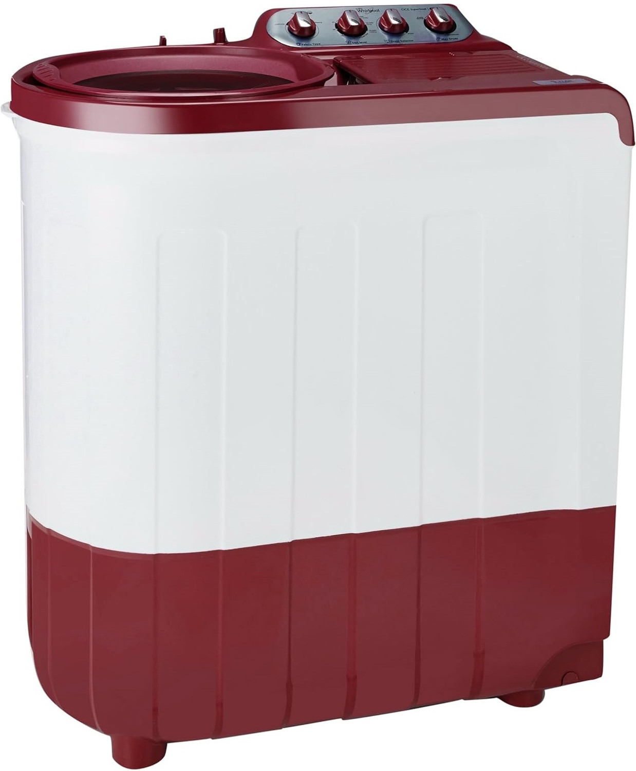 Image of Whirlpool 8 kg Semi Automatic Top Load Washing Machine Red, White