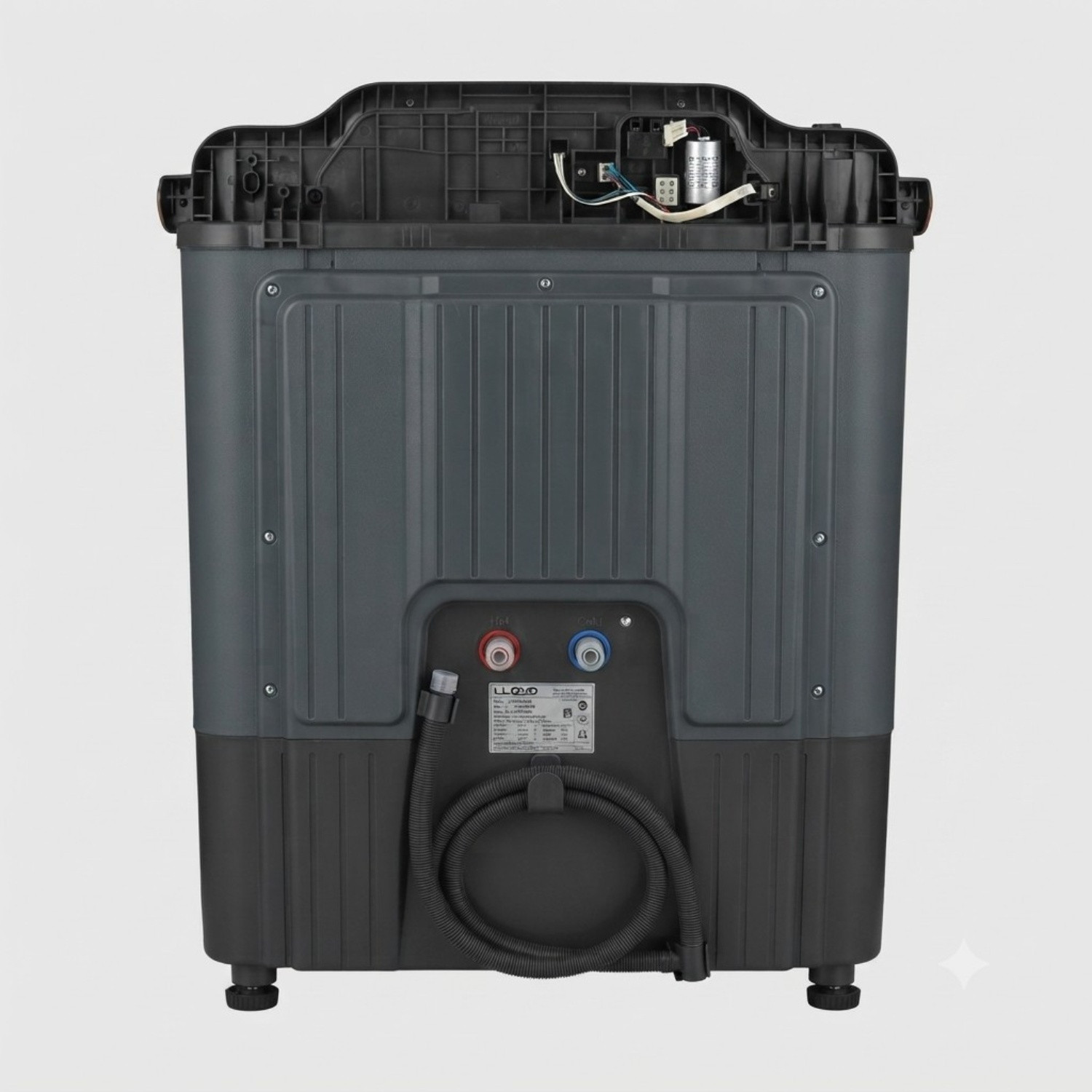 Image of Lloyd 8 kg Semi Automatic Top Load Black, Grey (GLWS805EXAVG)