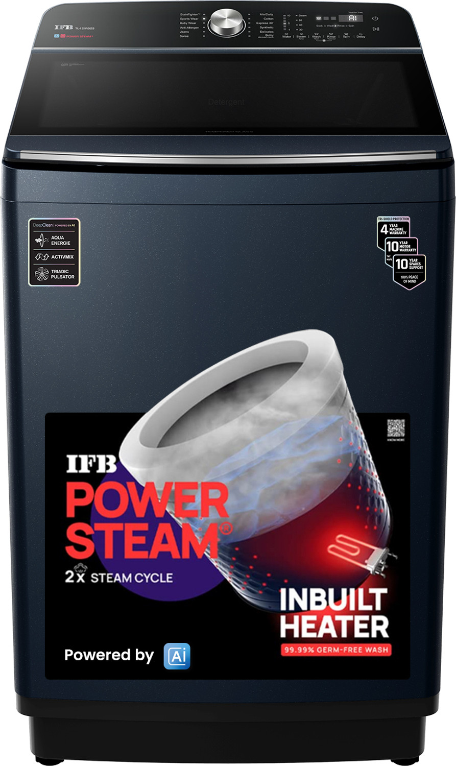 Image of IFB 12 kg Fully Automatic Top Load Washing Machine with In-built Heater Blue
