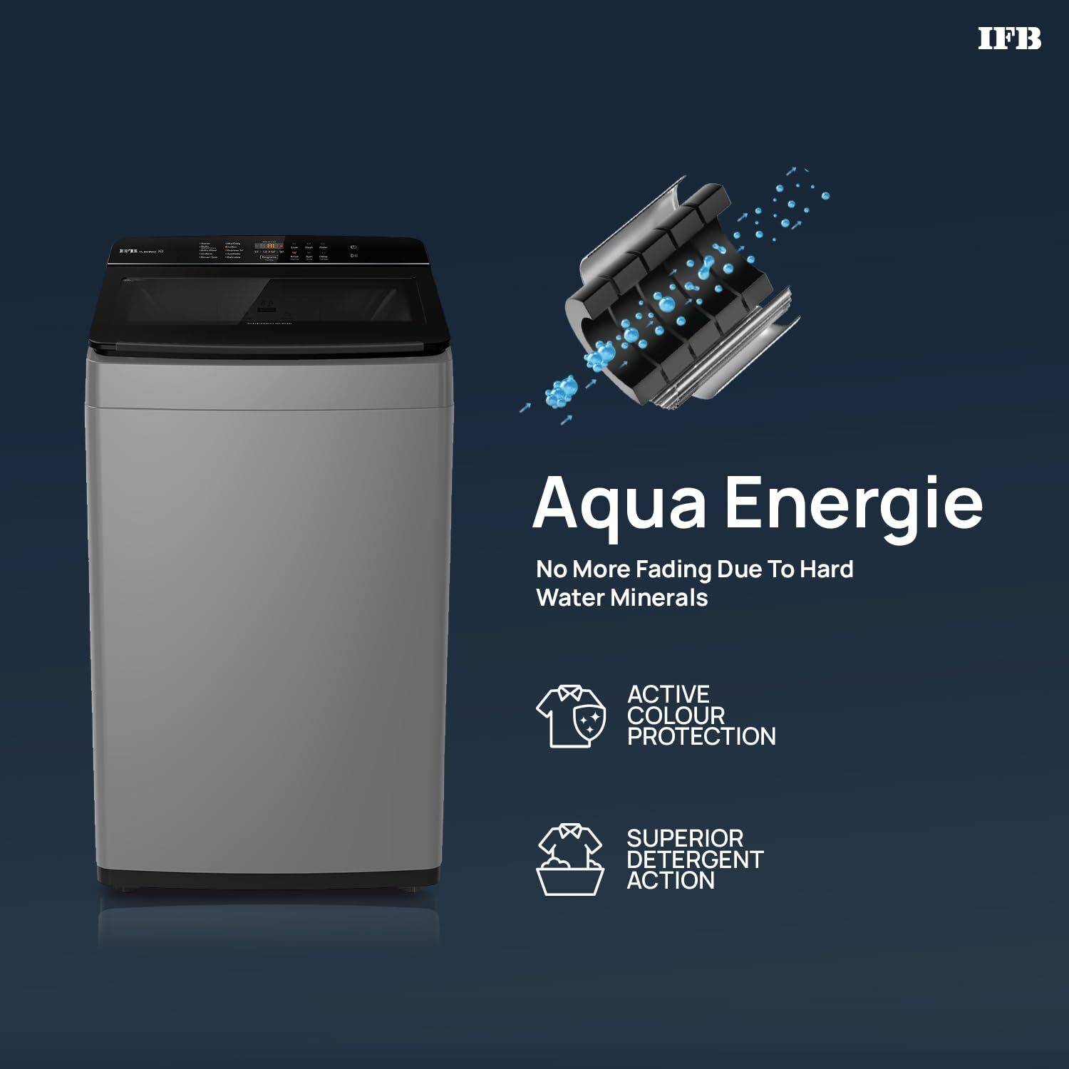 IFB 9 kg Fully Automatic Top Load Washing Machine with In-built Heater Black