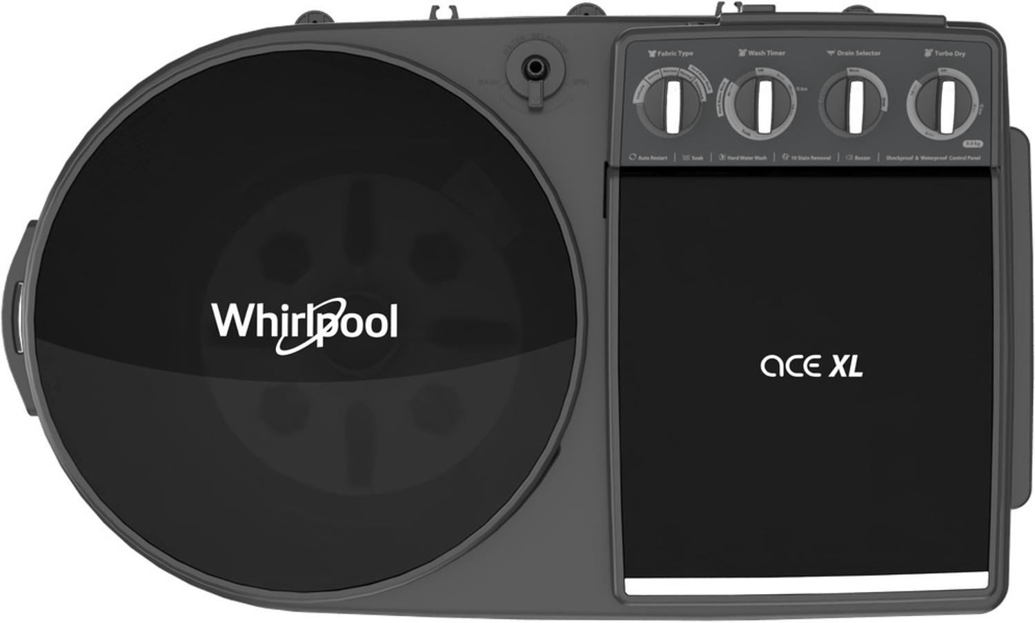 Image of Whirlpool 9 Kg Semi Automatic Top Load Washing Machine Grey