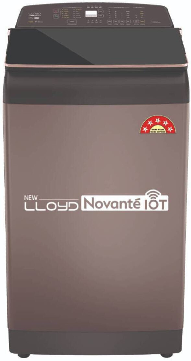 Image of Lloyd 8.5 kg Fully Automatic Top Load Washing Machine with In-built Heater Brown, Black