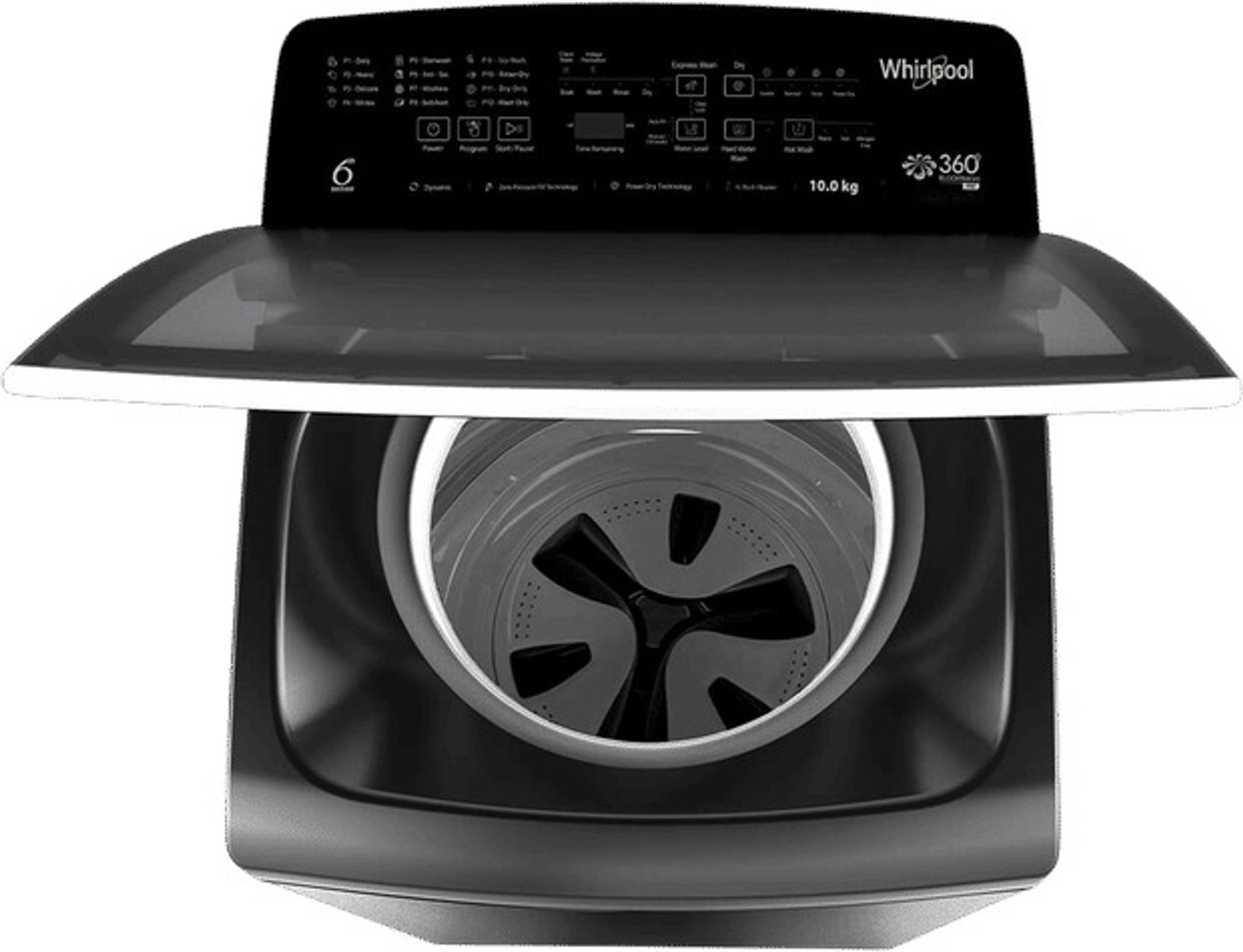 Image of Whirlpool 10 kg Fully Automatic Top Load Washing Machine with In-built Heater Grey