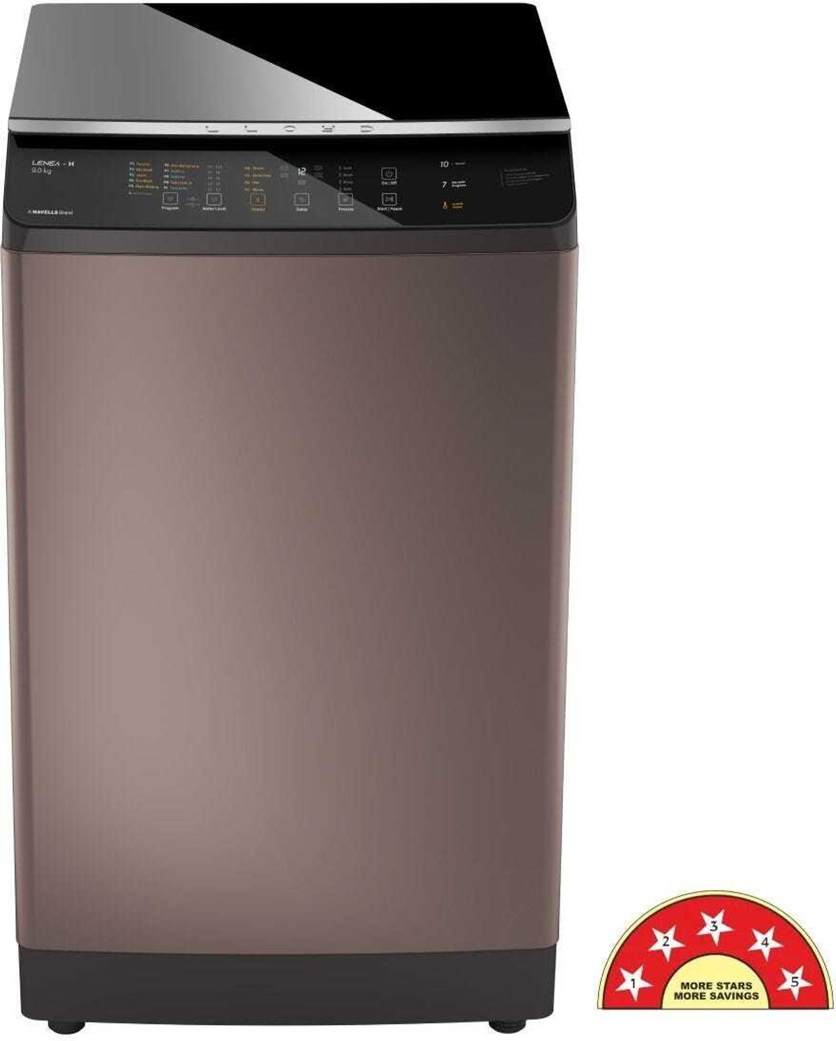 Image of HAVELLS 9 kg Fully Automatic Top Load Washing Machine with In-built Heater Brown