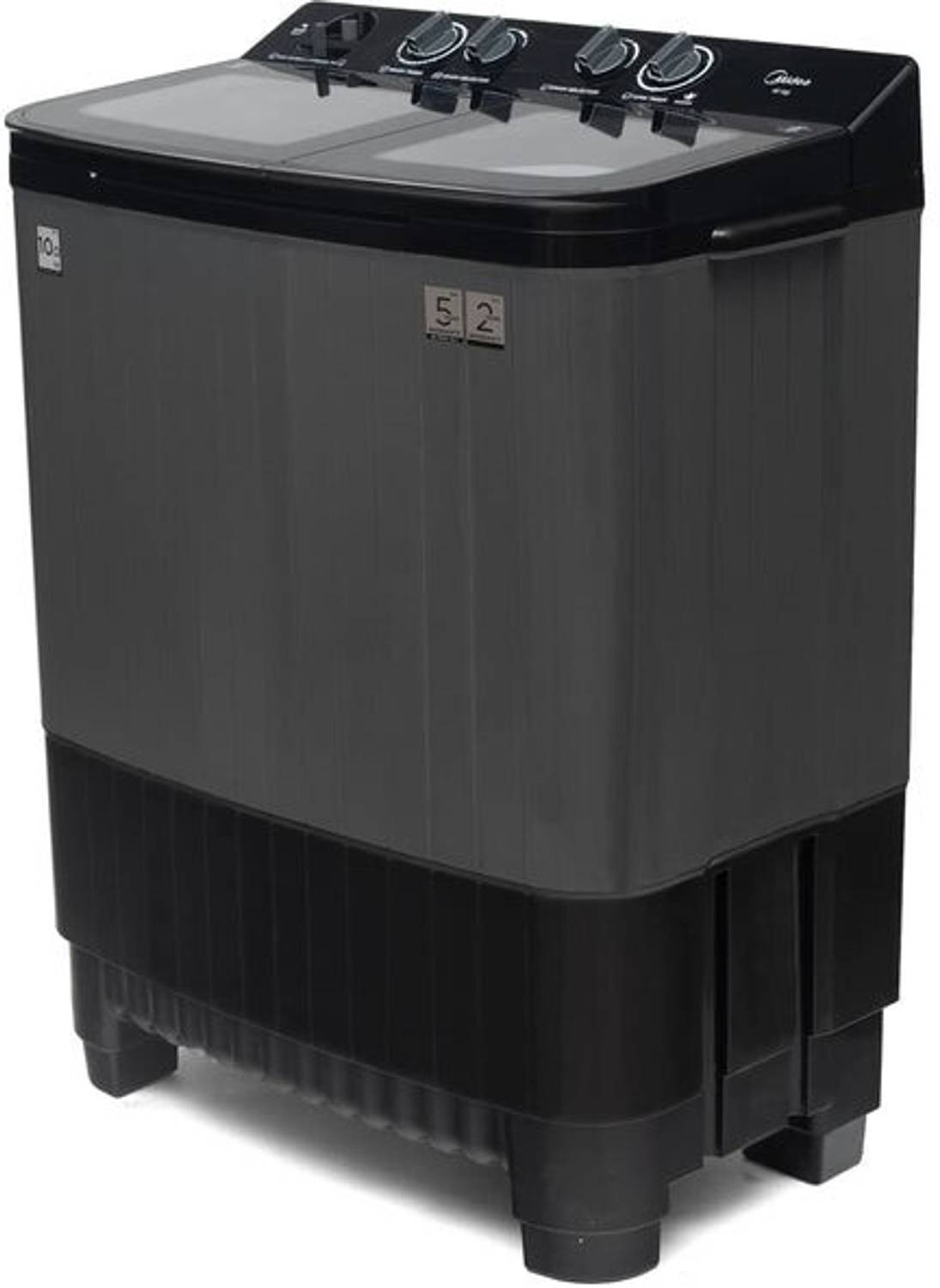 Midea 10 kg Semi Automatic Top Load Washing Machine Black - Image 2