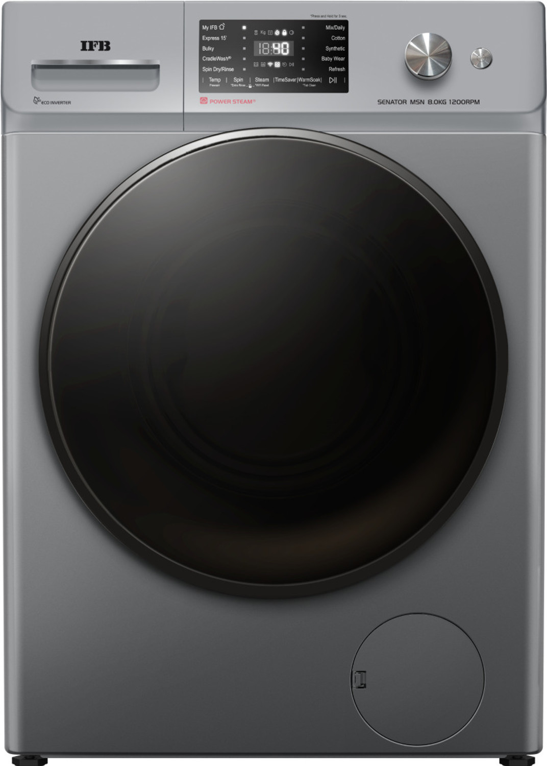 Image of IFB 8 kg Fully Automatic Front Load Washing Machine Grey