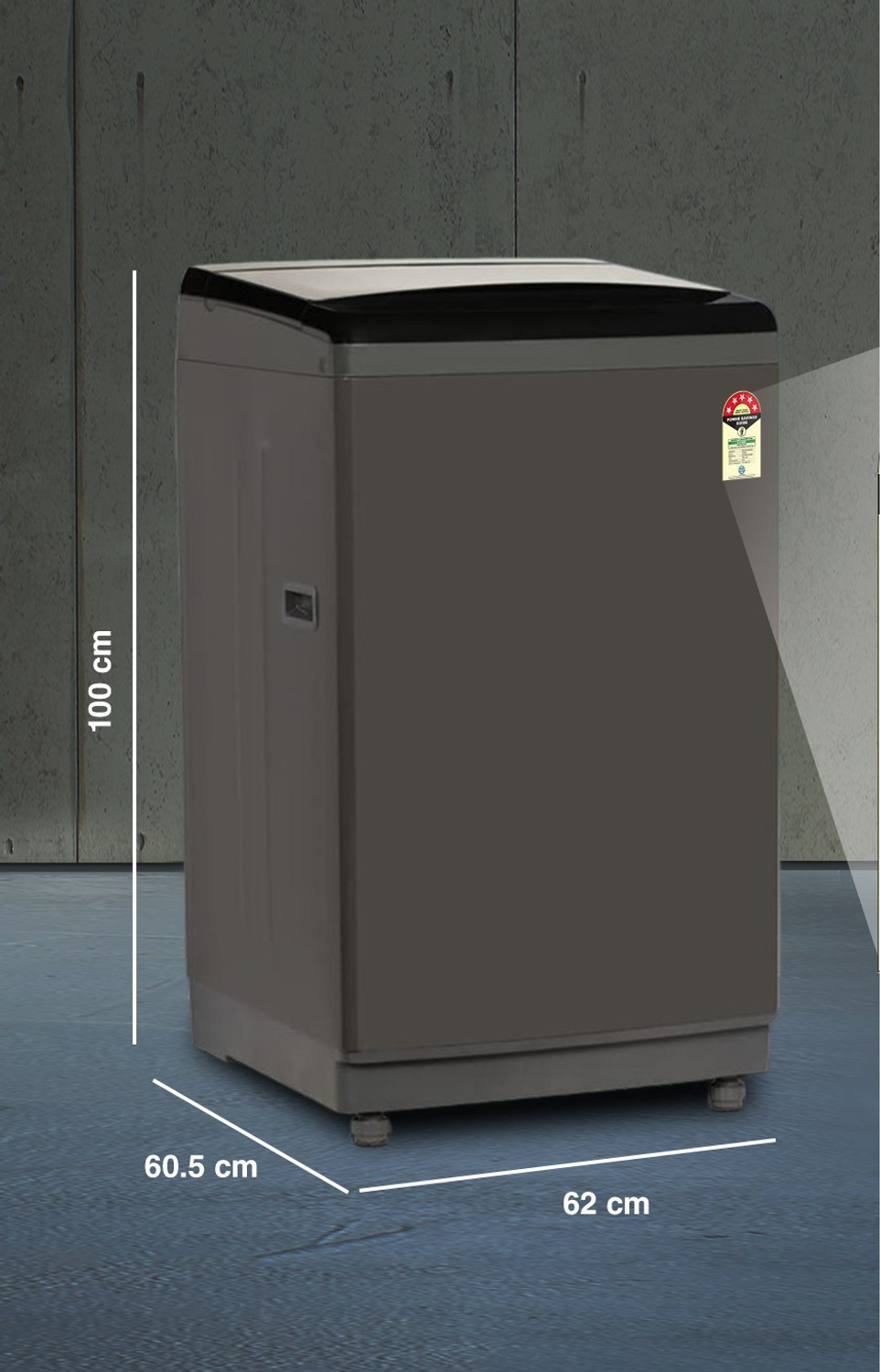 Image of Sharp 9 kg Fully Automatic Top Load Washing Machine Grey