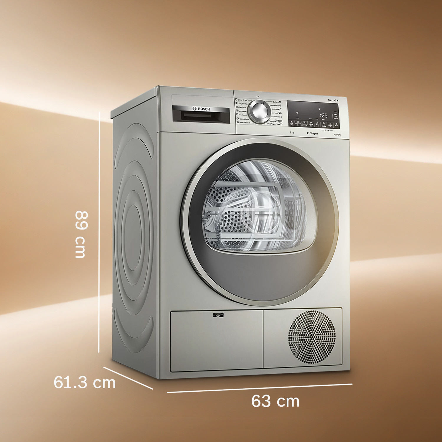 Image of BOSCH 8 kg Tumble Dryer with In-built Heater Grey