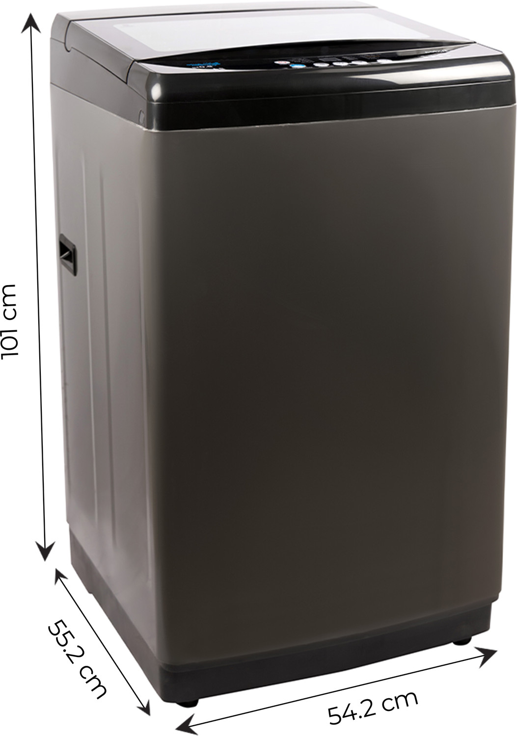 Image of Midea 8 kg Fully Automatic Top Load with In-built Heater Black (MWMTL080FP1GHMB)