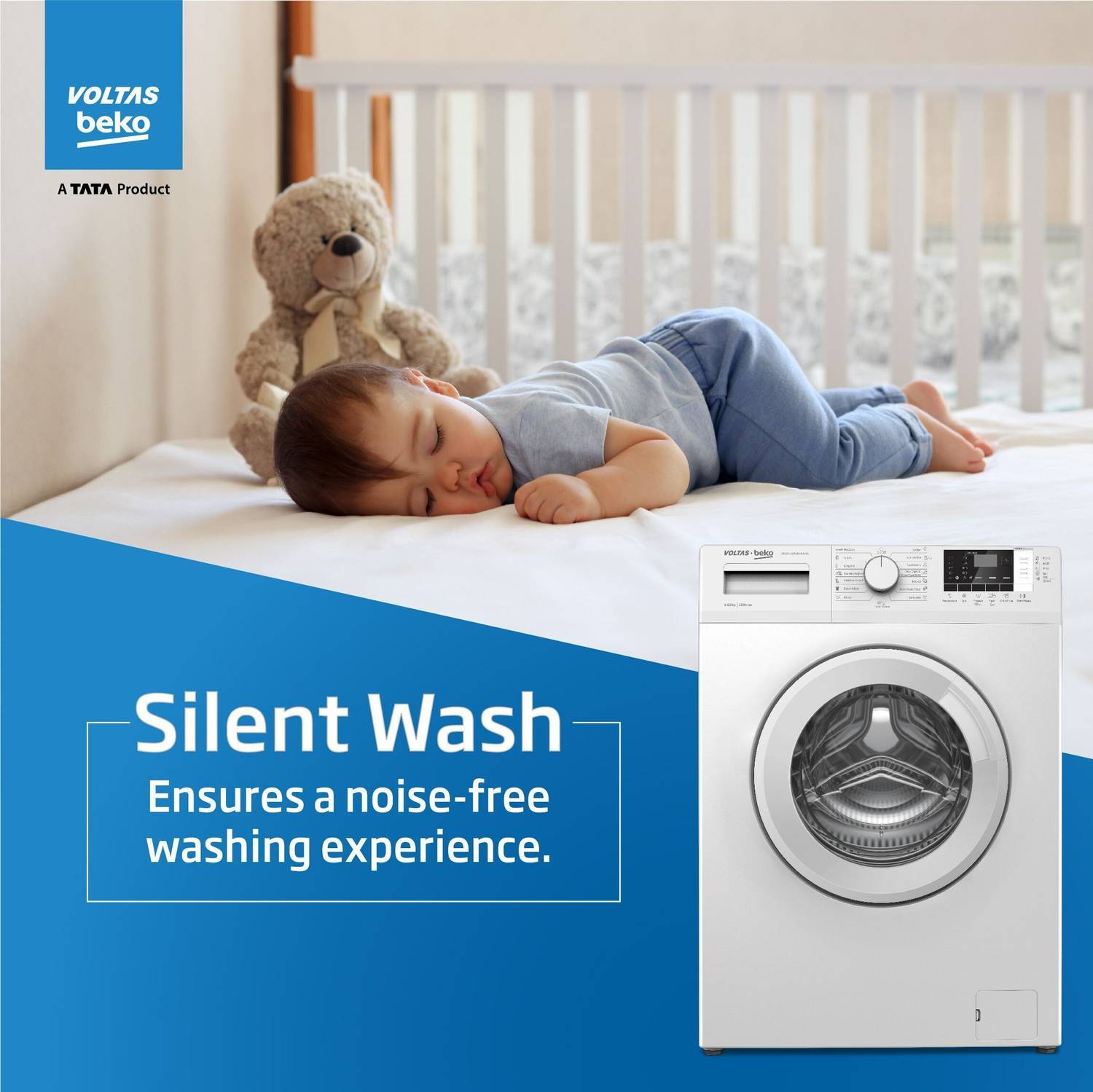 Voltas 6.5 kg 5 Star Front Load Washing Machine White - Image 5