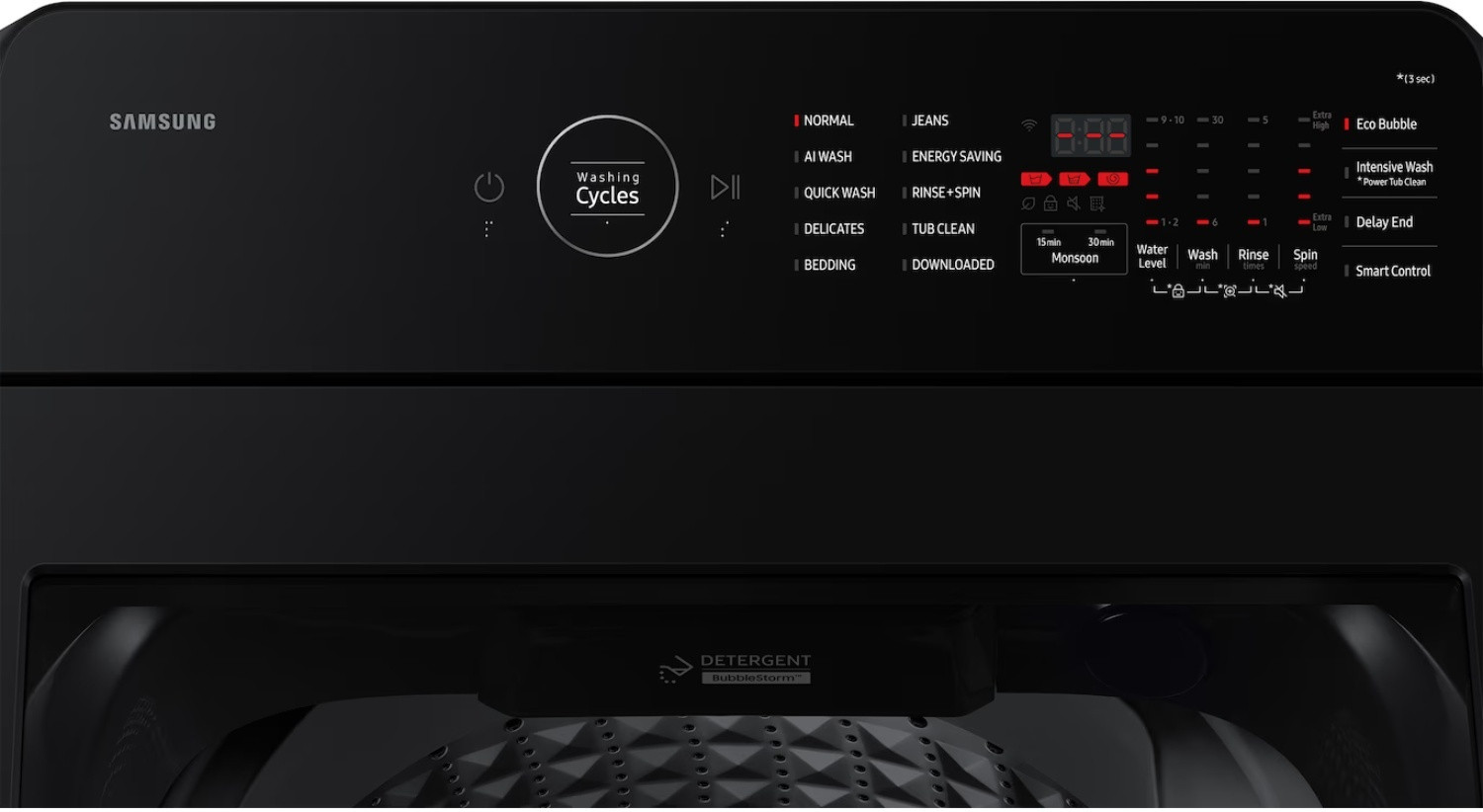 Image of Samsung 8 kg Fully Automatic Top Load Washing Machine Black