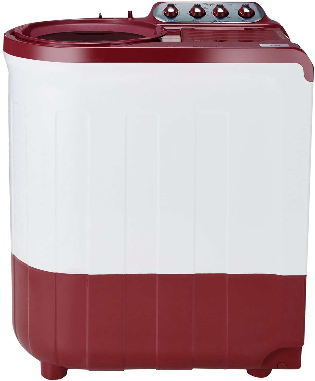 Image of Whirlpool 8 kg Semi Automatic Top Load Washing Machine Red, White